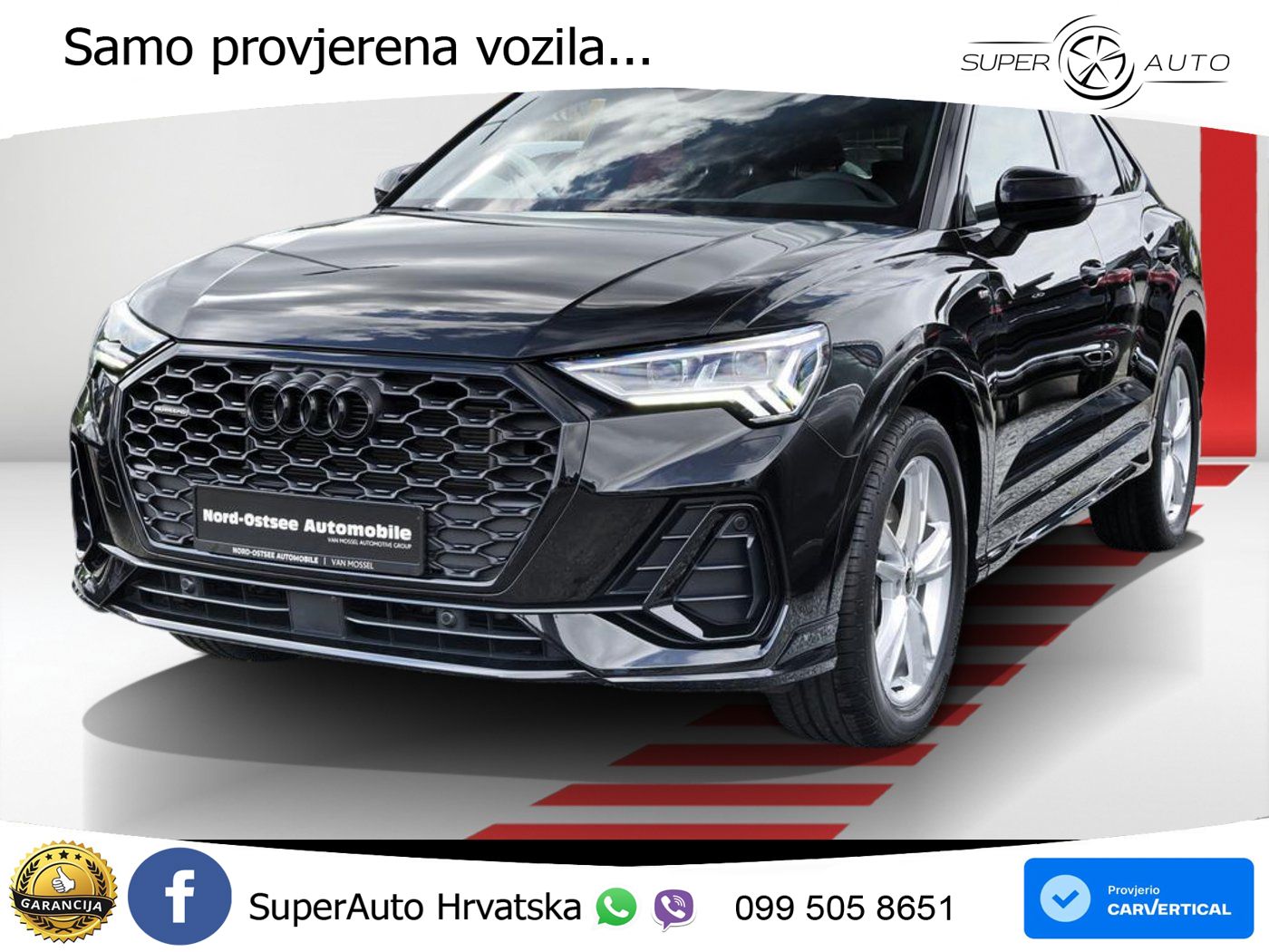 Audi Q3 II Sportback 45 TFSI (245 KS) quattro S tronic S line MATRIX+GR SJED+KAM