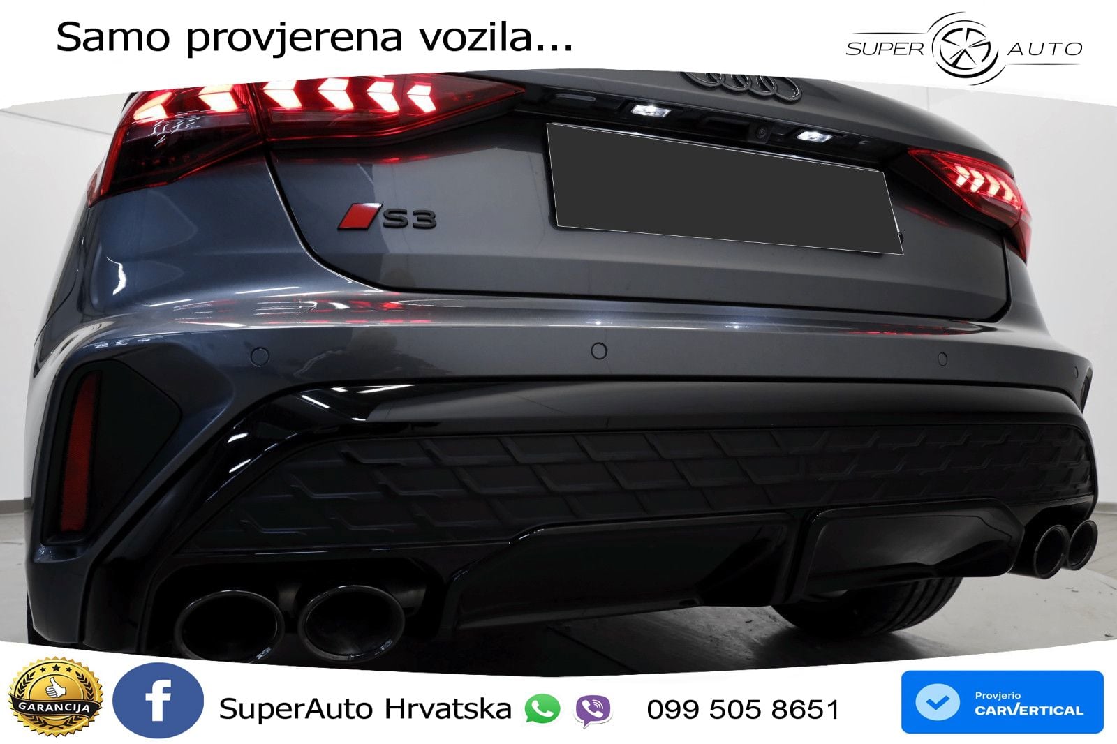 Audi S3 2.0 TFSI (333 KS) quattro S tronic MATRIX+GR SJED+KAM