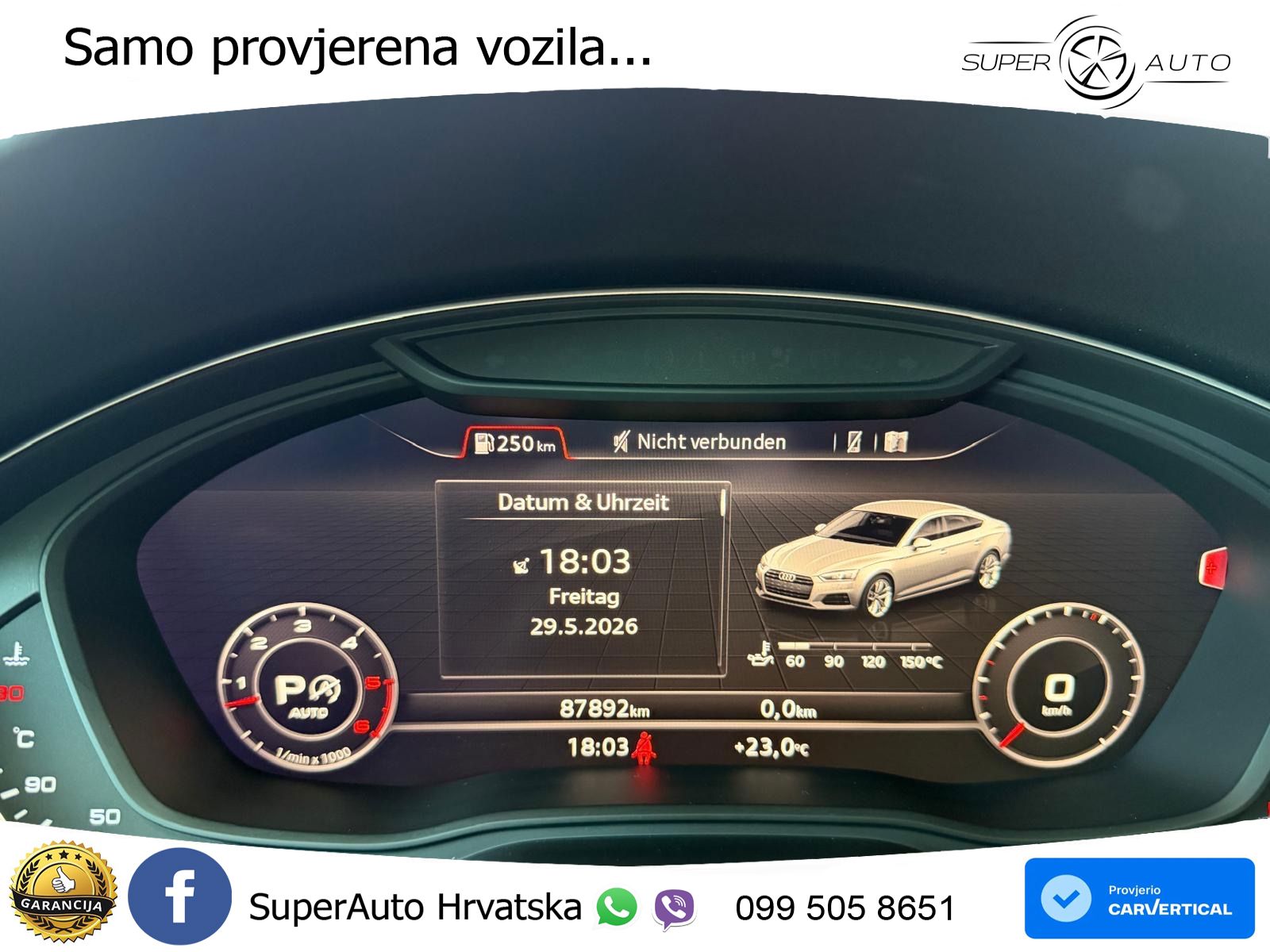 Audi A5 Sportback 50 TDI V6 (286 KS) quattro Tiptronic S line LED+GR SJED+ACC