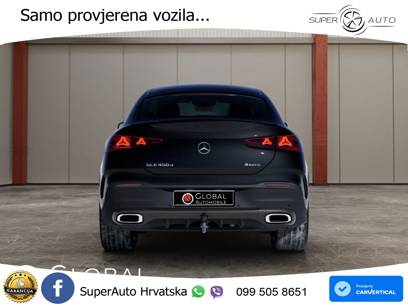 Mercedes GLE 450d (367 KS) EQ Boost 4MATIC 9G-TRONIC AMG ZRAČNI+ACC+GR SJED+KAM+PANO