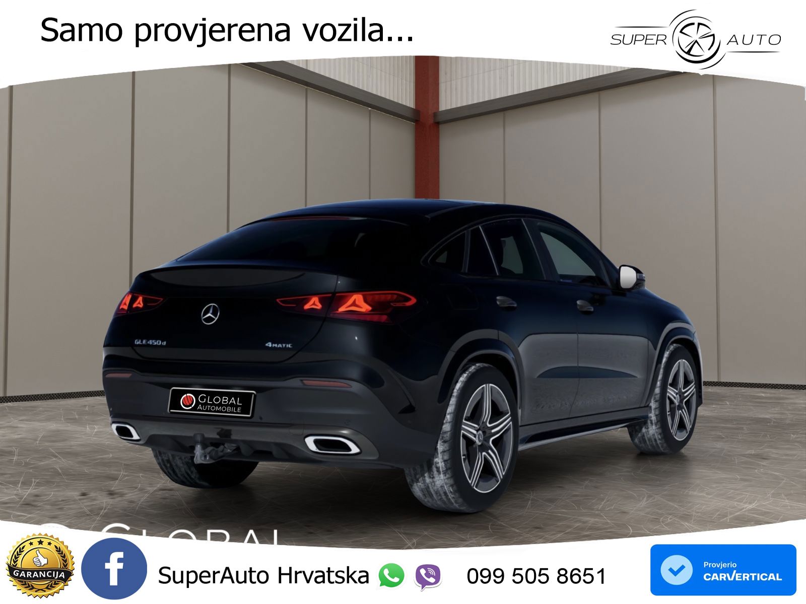 Mercedes GLE 450d (367 KS) EQ Boost 4MATIC 9G-TRONIC AMG ZRAČNI+ACC+GR SJED+KAM+PANO