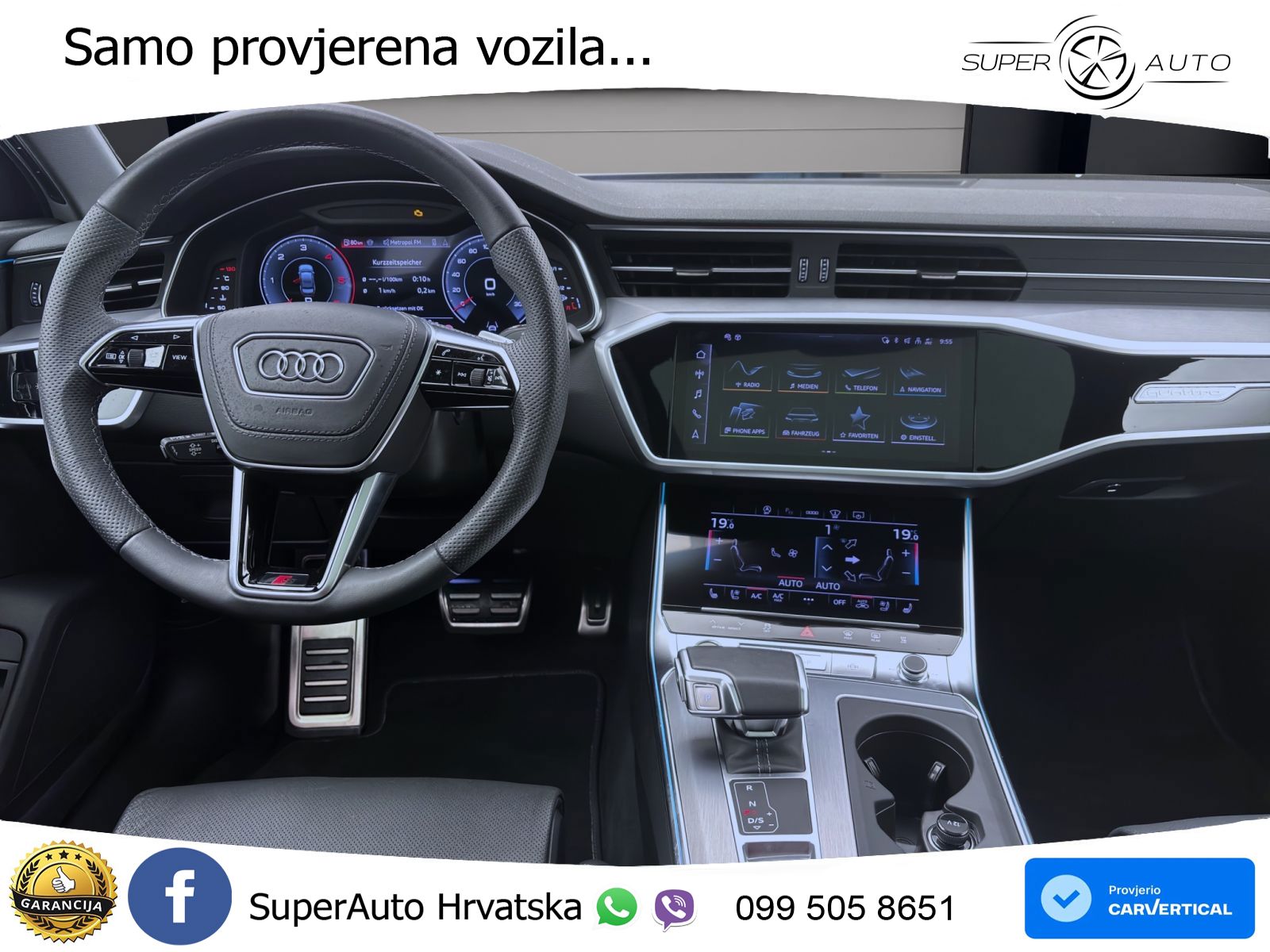 Audi A6 50 TDI V6 (286 KS) quattro tiptronic S line ZRAČNI+ACC+GR SJED+KAM+PANO
