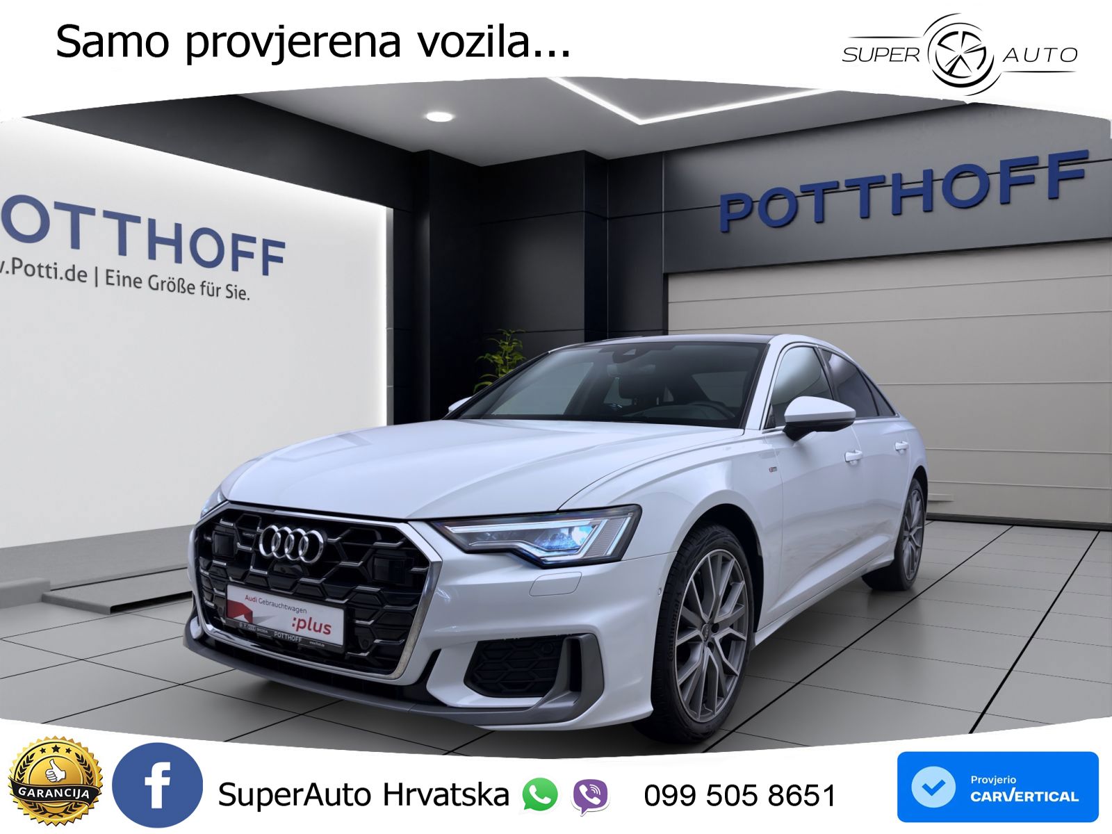 Audi A6 50 TDI V6 (286 KS) quattro tiptronic S line ZRAČNI+ACC+GR SJED+KAM+PANO