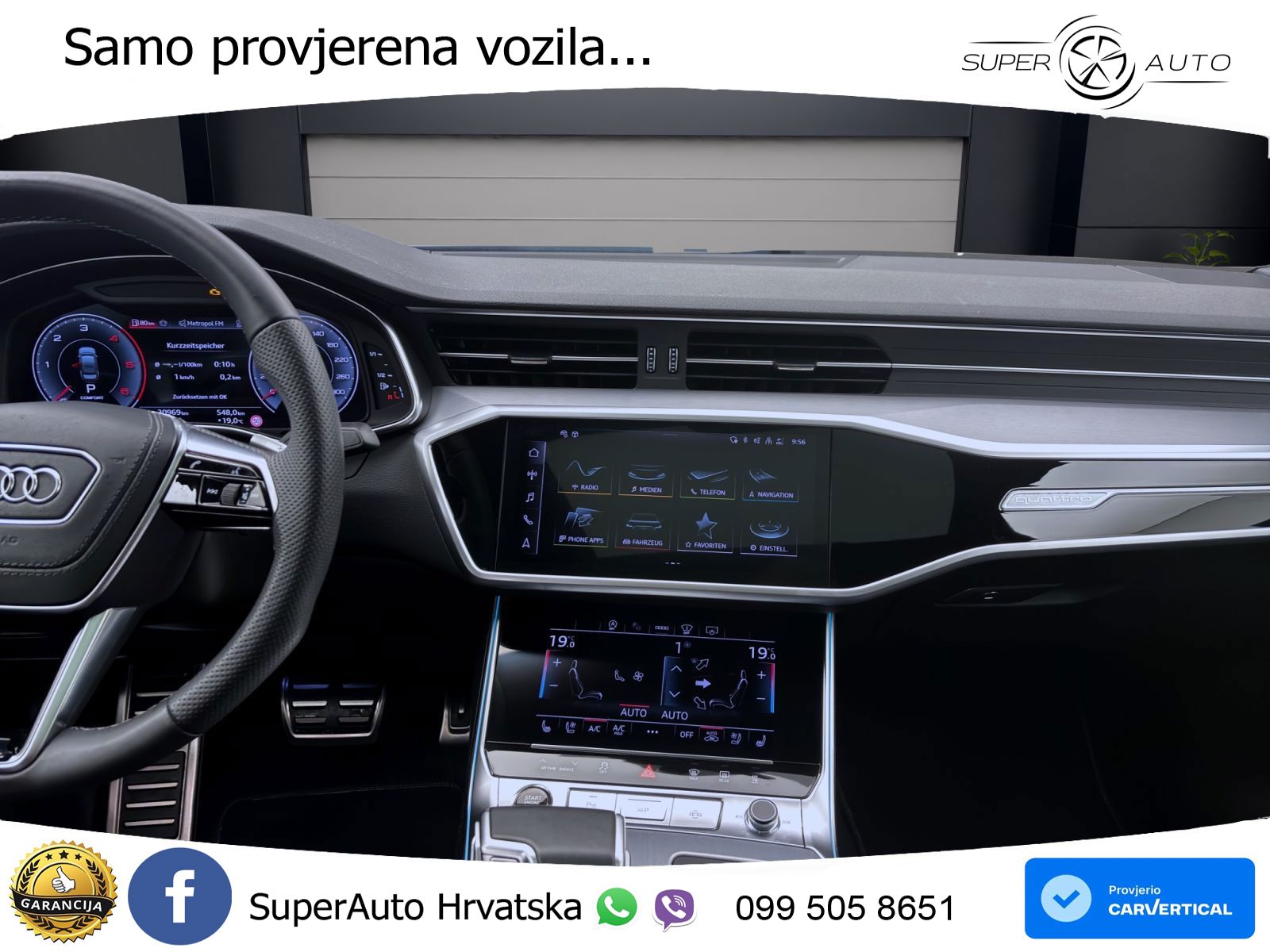 Audi A6 50 TDI V6 (286 KS) quattro tiptronic S line ZRAČNI+ACC+GR SJED+KAM+PANO