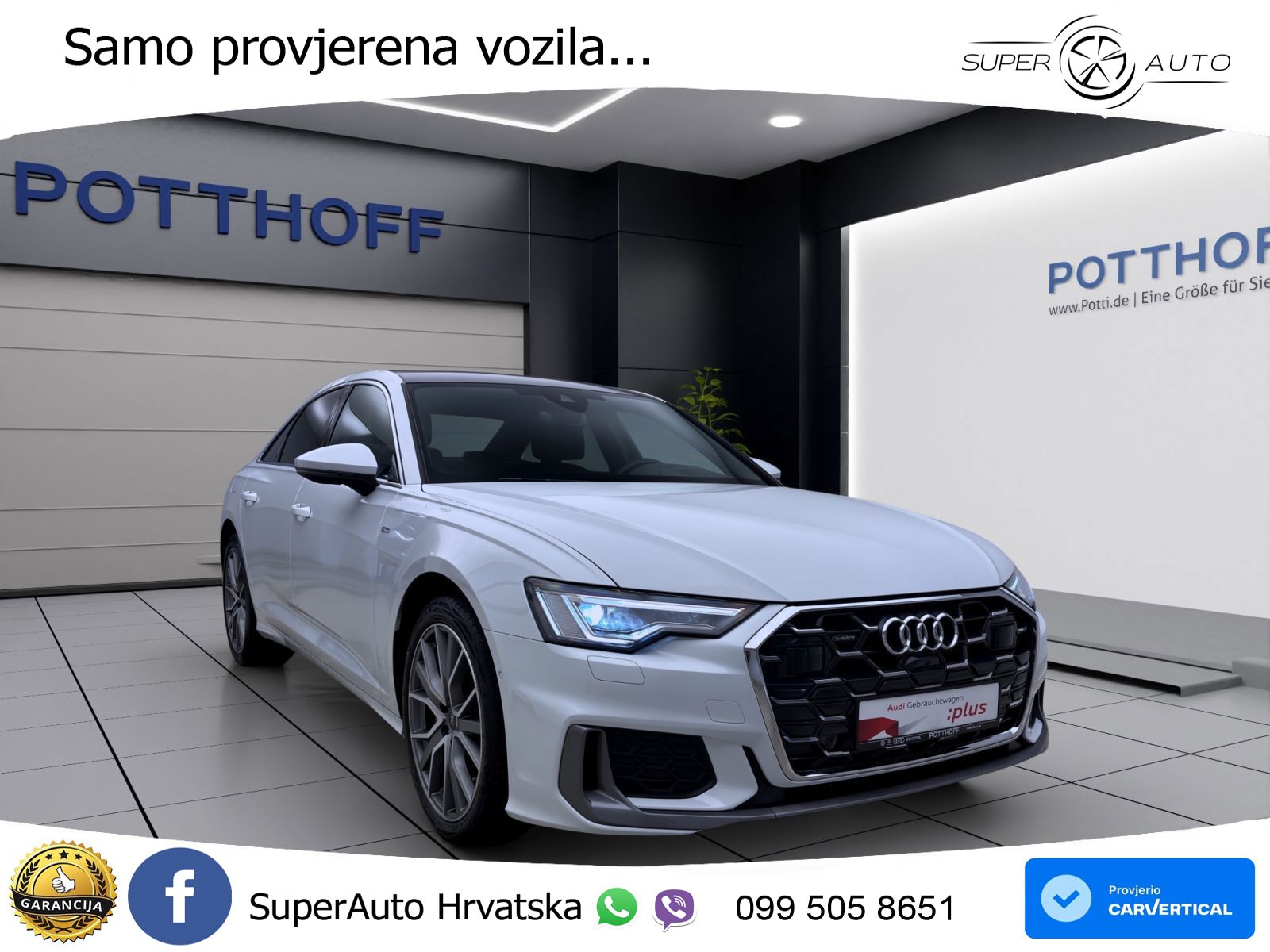 Audi A6 50 TDI V6 (286 KS) quattro tiptronic S line ZRAČNI+ACC+GR SJED+KAM+PANO