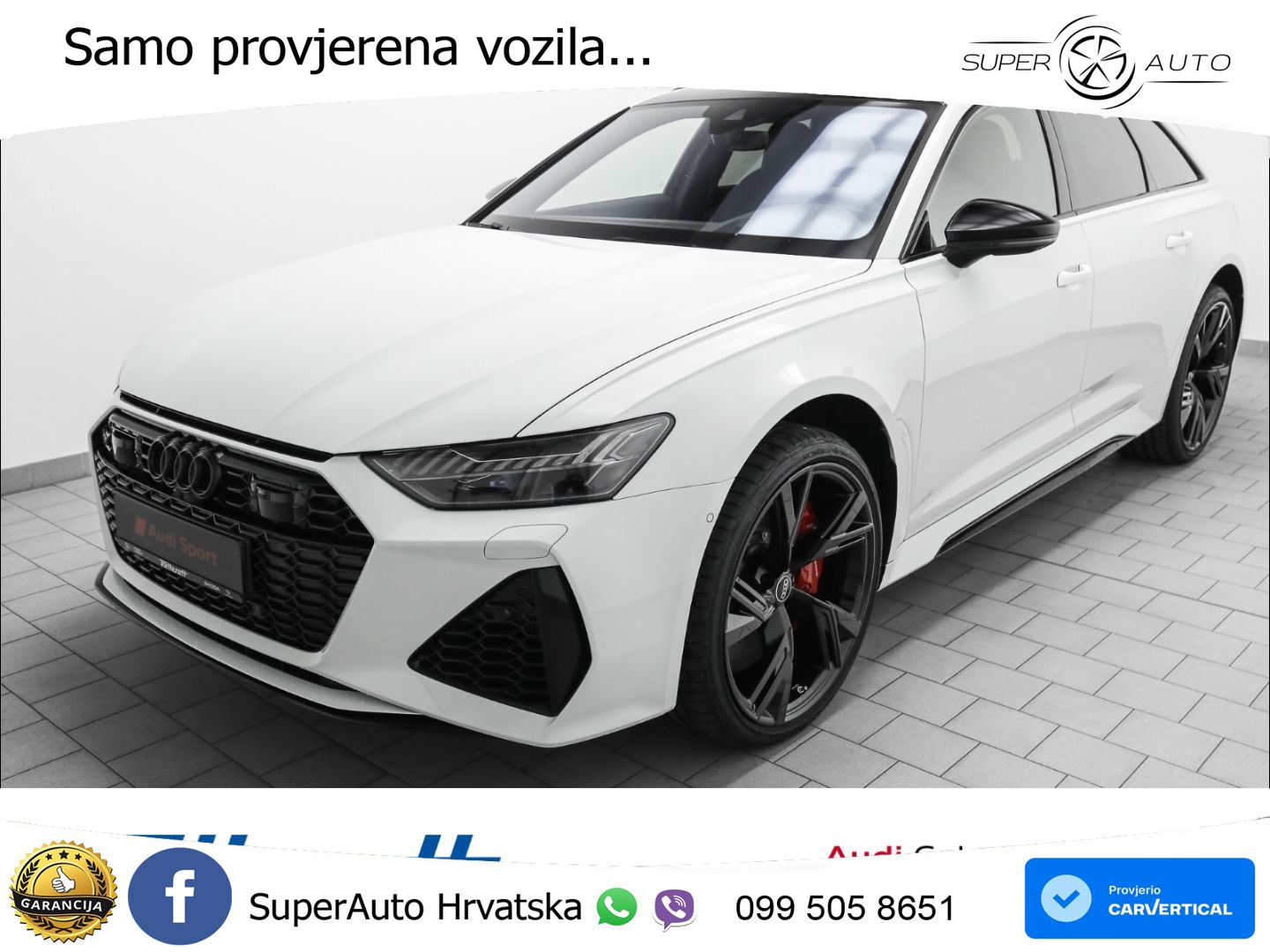Audi RS6 Avant 4.0 TFSI V8 performance (630 KS)  quattro tiptronic Kuka ZRAČNI+ACC+GR SJED+KAM+PANO