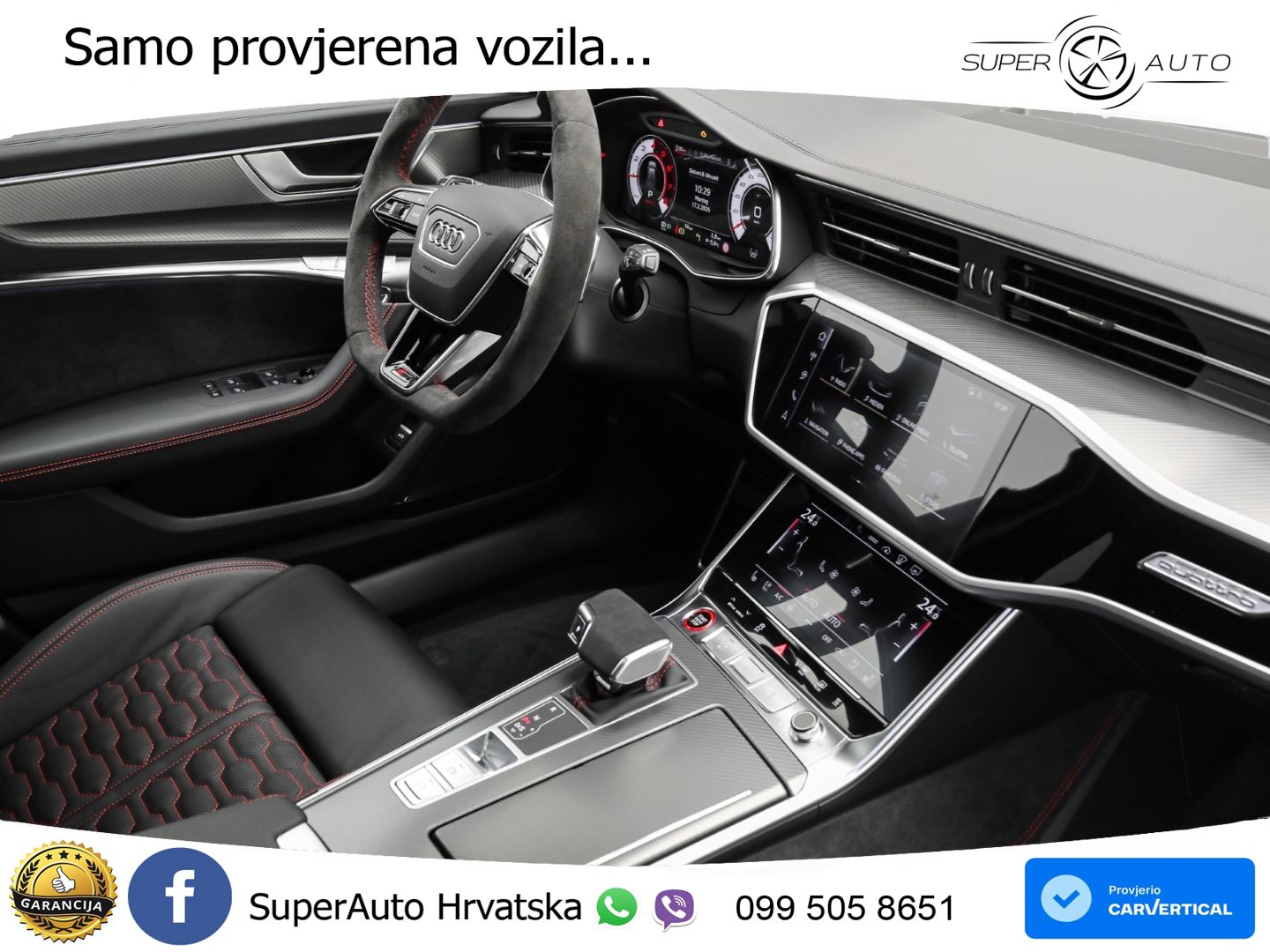 Audi RS6 Avant 4.0 TFSI V8 performance (630 KS)  quattro tiptronic Kuka ZRAČNI+ACC+GR SJED+KAM+PANO