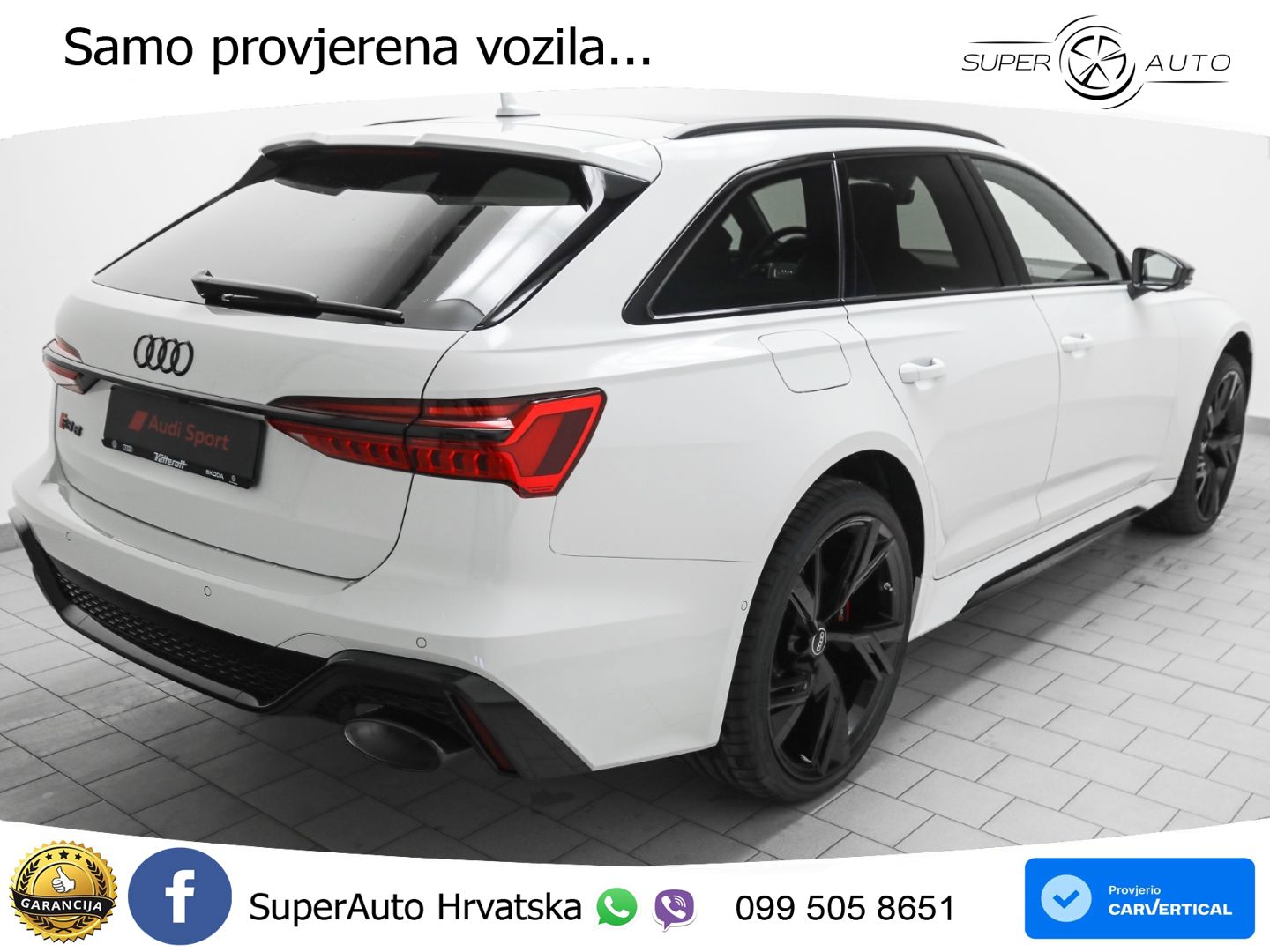 Audi RS6 Avant 4.0 TFSI V8 performance (630 KS)  quattro tiptronic Kuka ZRAČNI+ACC+GR SJED+KAM+PANO