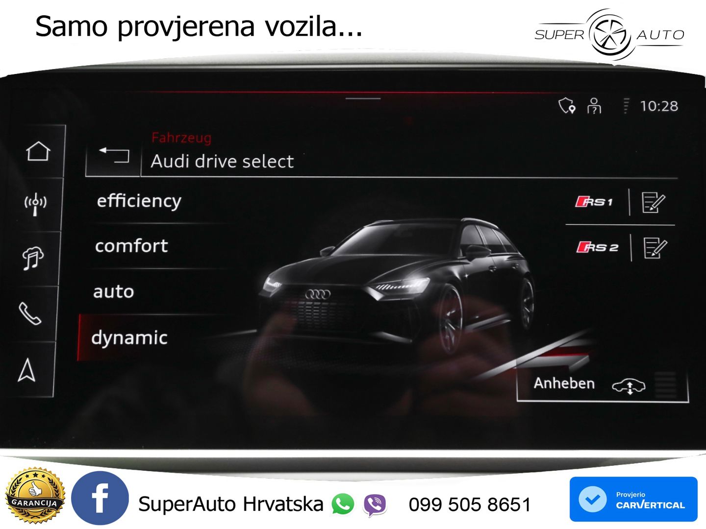 Audi RS6 Avant 4.0 TFSI V8 performance (630 KS)  quattro tiptronic Kuka ZRAČNI+ACC+GR SJED+KAM+PANO