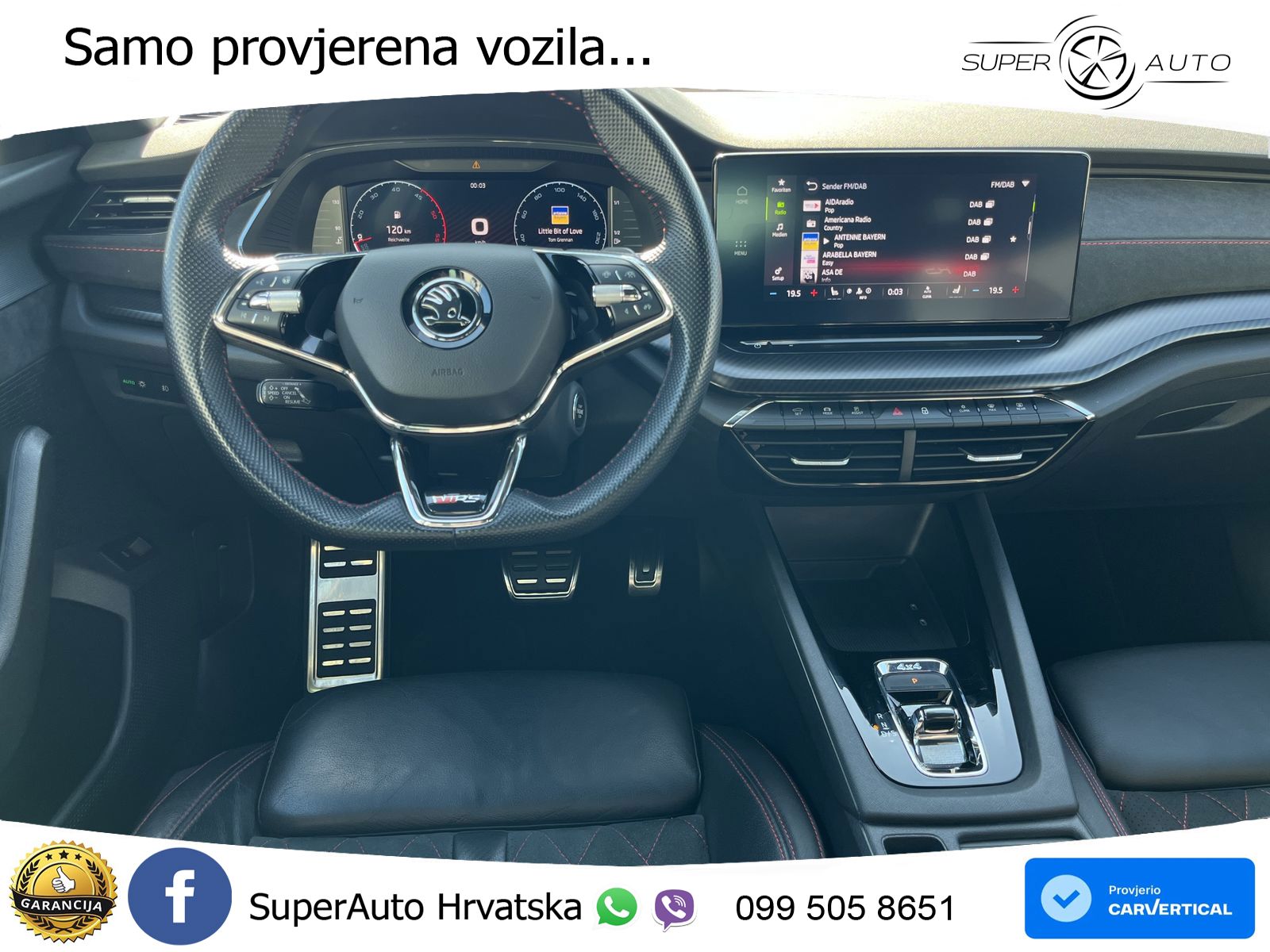 Škoda Octavia Combi RS 2.0 TDI (200 KS) 4x4 DSG LED+GR SJED+ACC