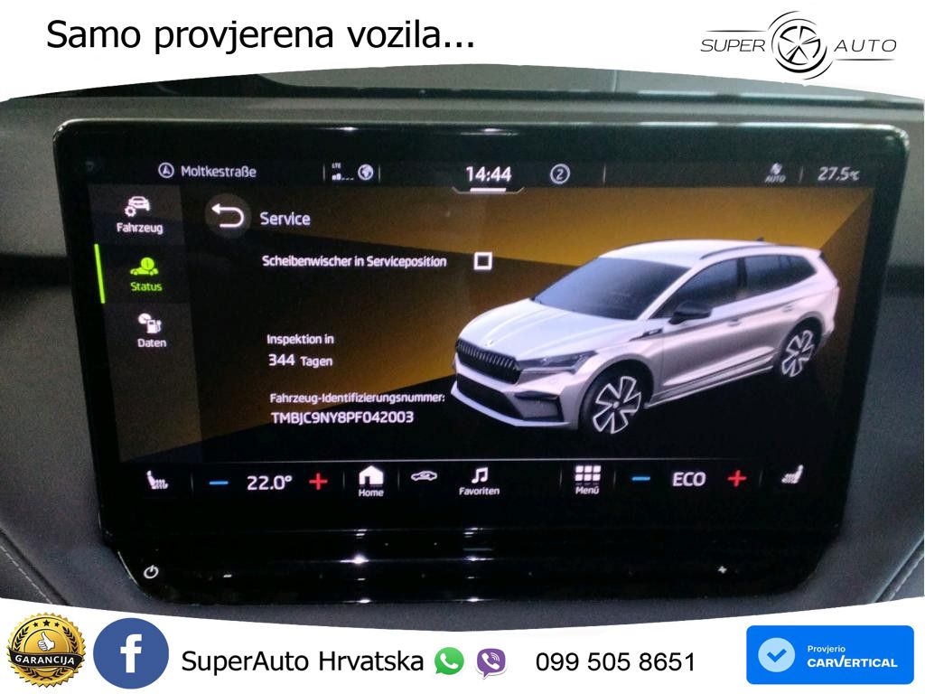 Škoda Enyaq iV 80 82 kWh (204 KS) SportLine LED+GR SJED+ACC