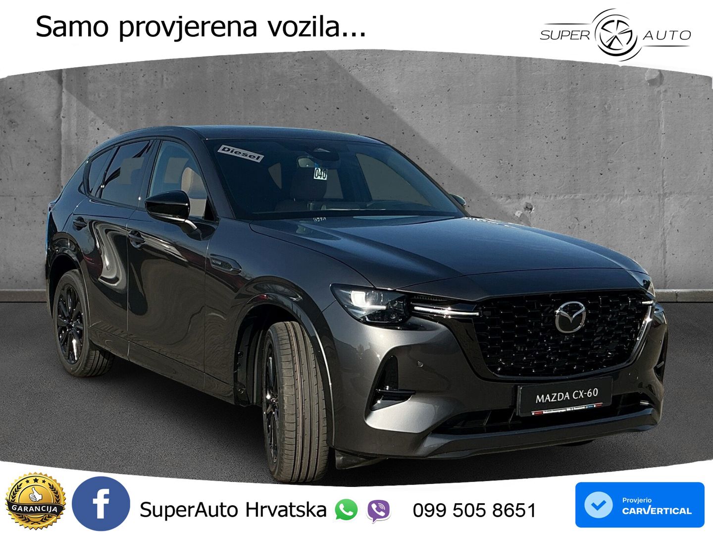 Mazda CX-60 3.3 e-Skyactiv D (254 KS) AWD Automatic MATRIX+GR SJED+KAM