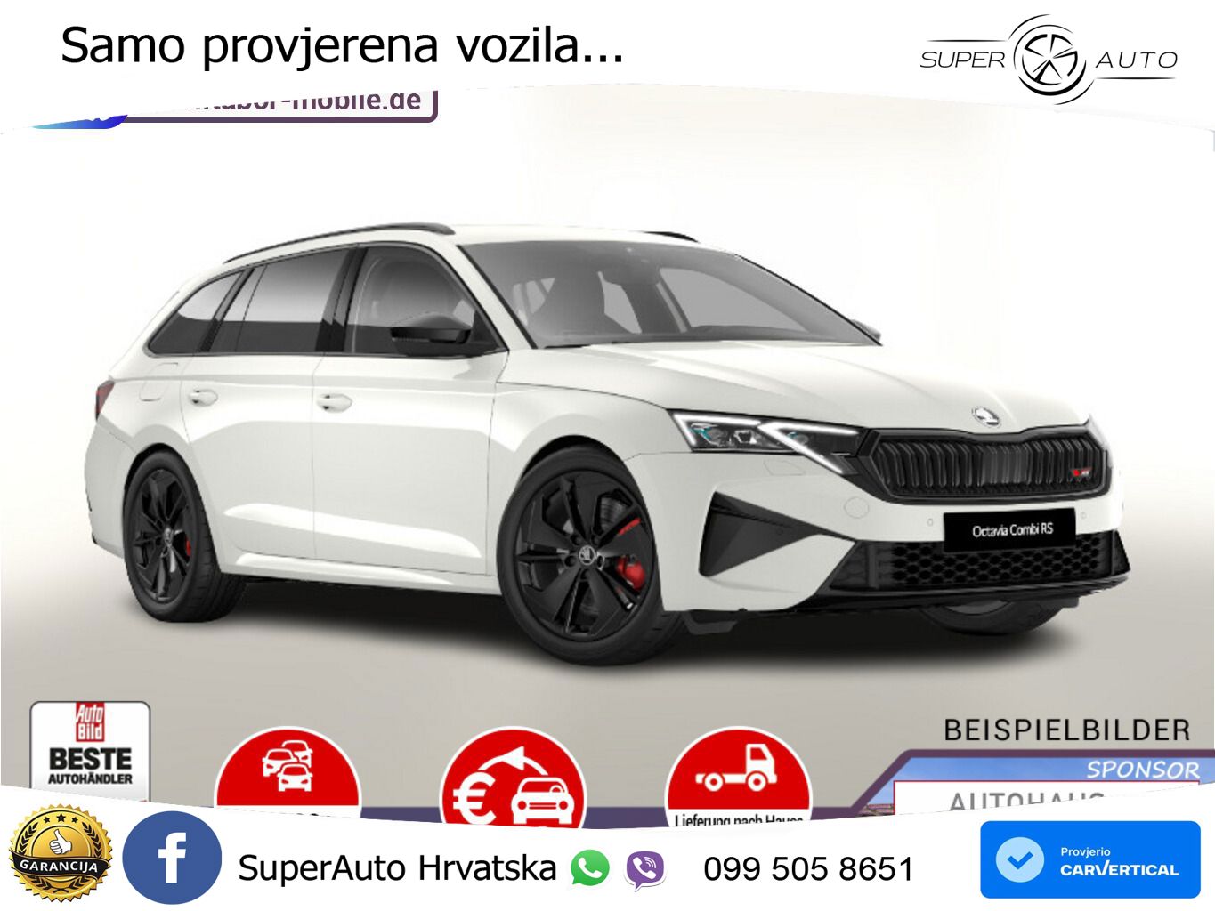 Škoda Octavia Combi RS 2.0 TSI (265 KS) DSG MATRIX+GR SJED+KAM