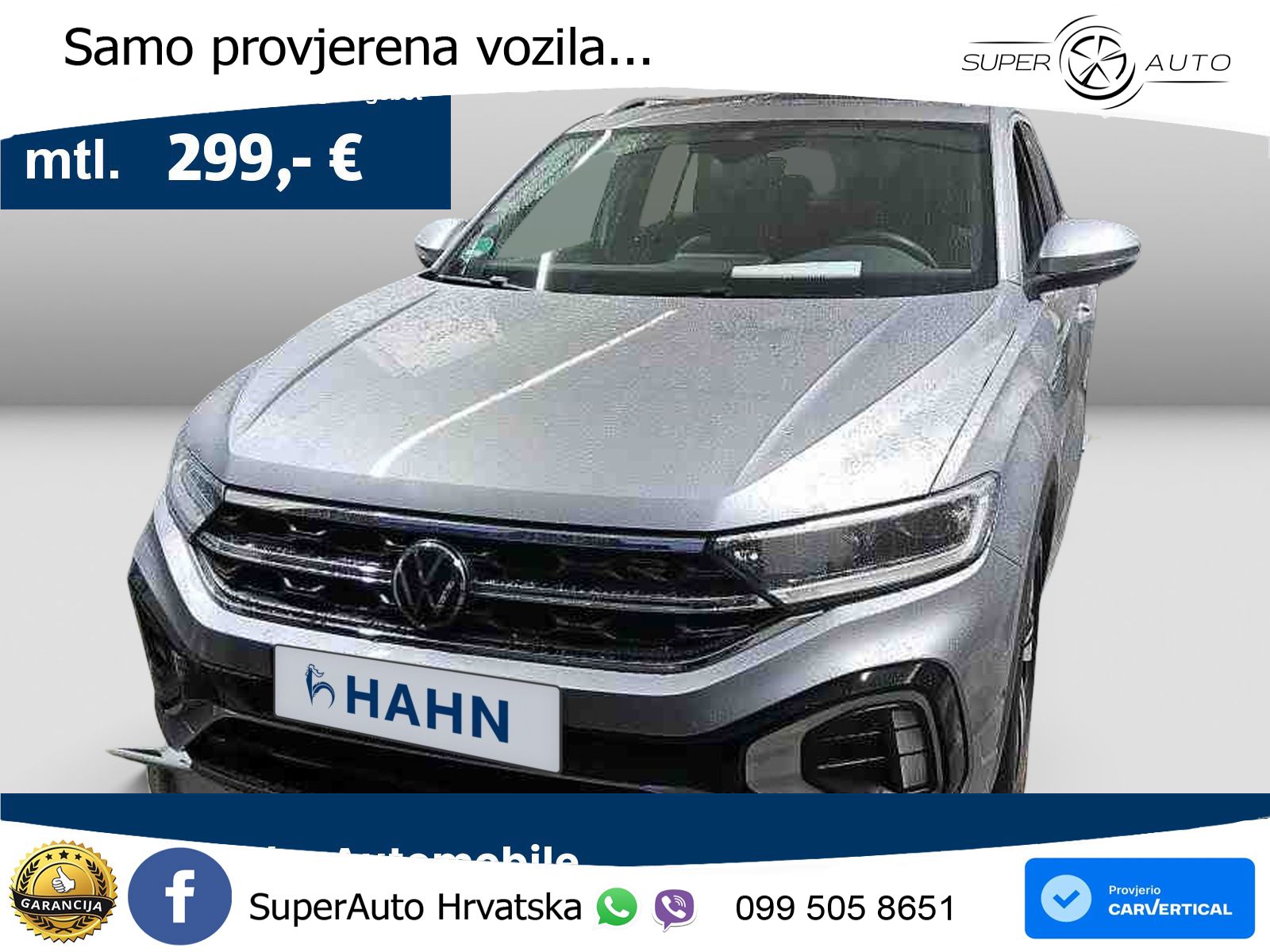 Volkswagen T-Roc 1.5 TSI (150 KS) DSG R-Line LED+GR SJED+ACC