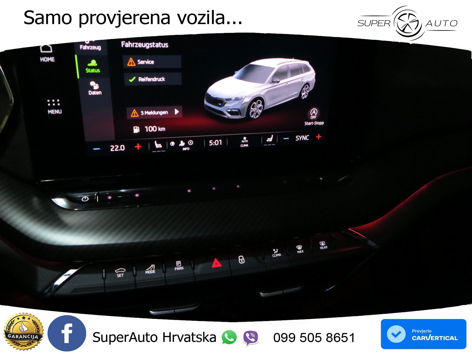 Škoda Octavia Combi RS 2.0 TDI (200 KS) 4x4 DSG LED+GR SJED+ACC