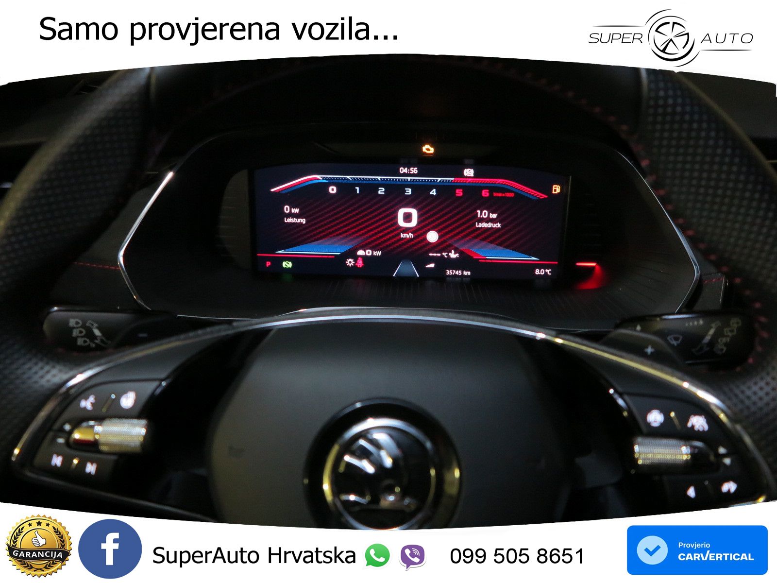 Škoda Octavia Combi RS 2.0 TDI (200 KS) 4x4 DSG LED+GR SJED+ACC