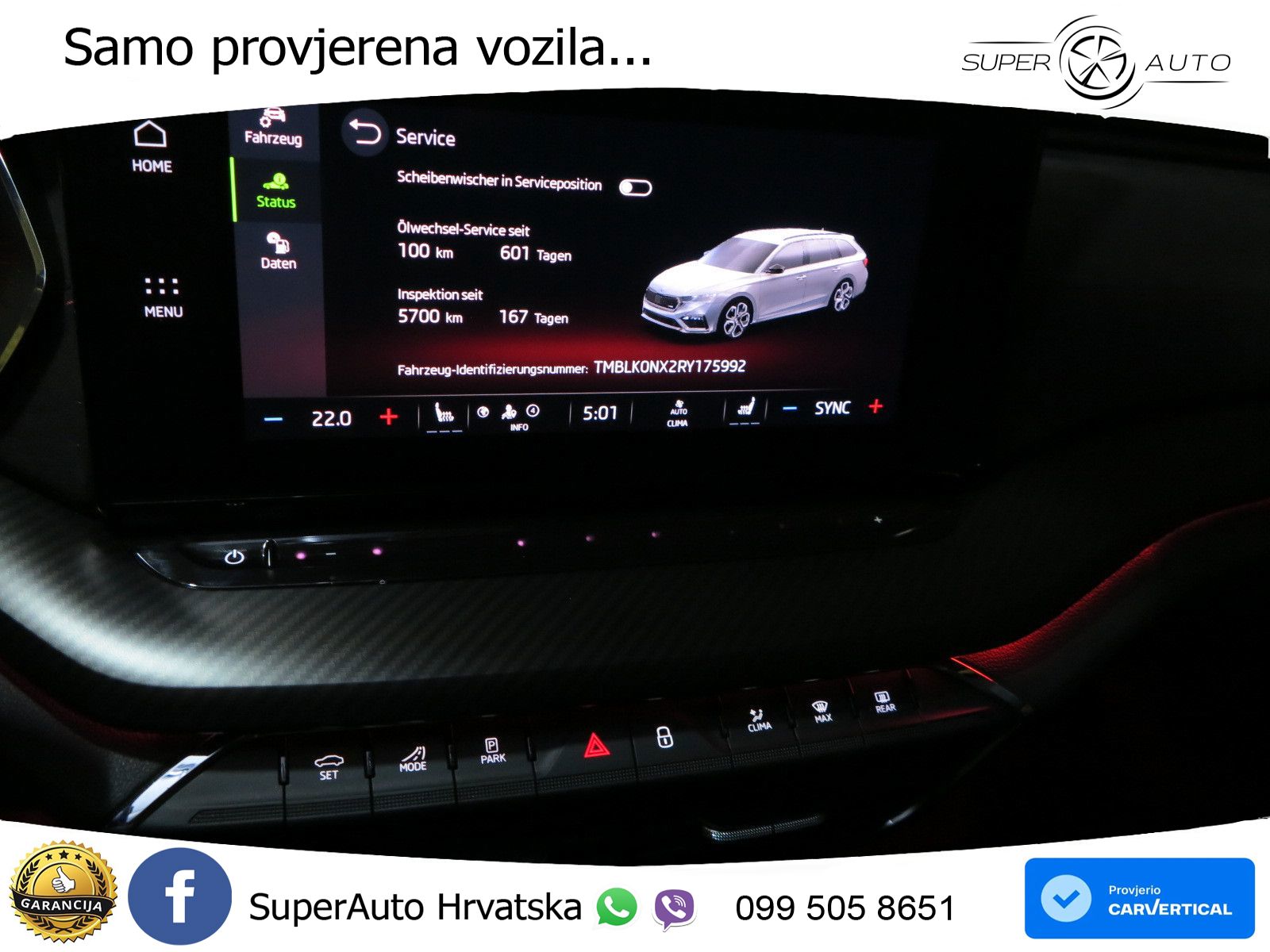 Škoda Octavia Combi RS 2.0 TDI (200 KS) 4x4 DSG LED+GR SJED+ACC