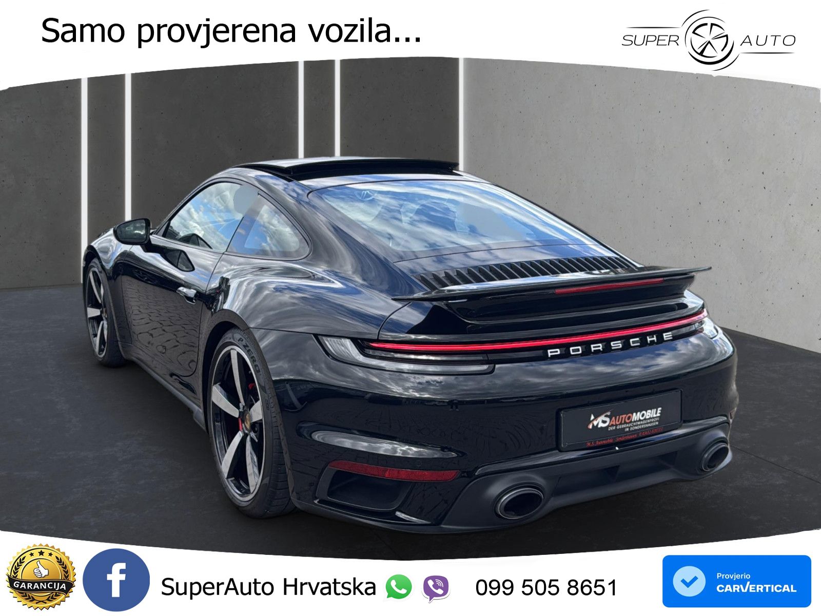 Porsche 911 Turbo 3.8 (580 KS) PDK ZRAČNI+ACC+GR SJED+KAM+PANO