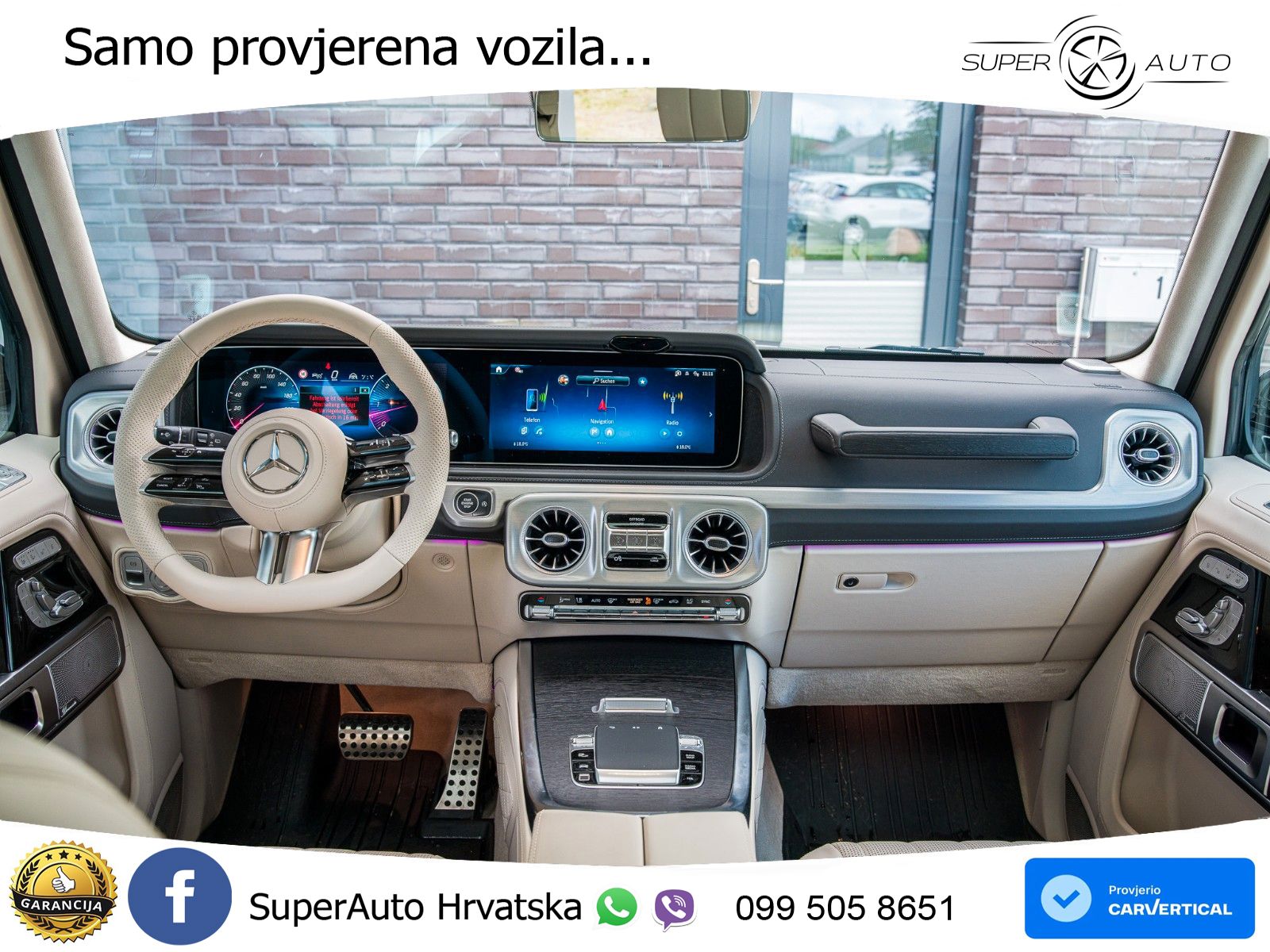 Mercedes G 450d Long (367 KS) 4MATIC 9G-TRONIC Manufaktur ZRAČNI+ACC+GR SJED+360+PANO