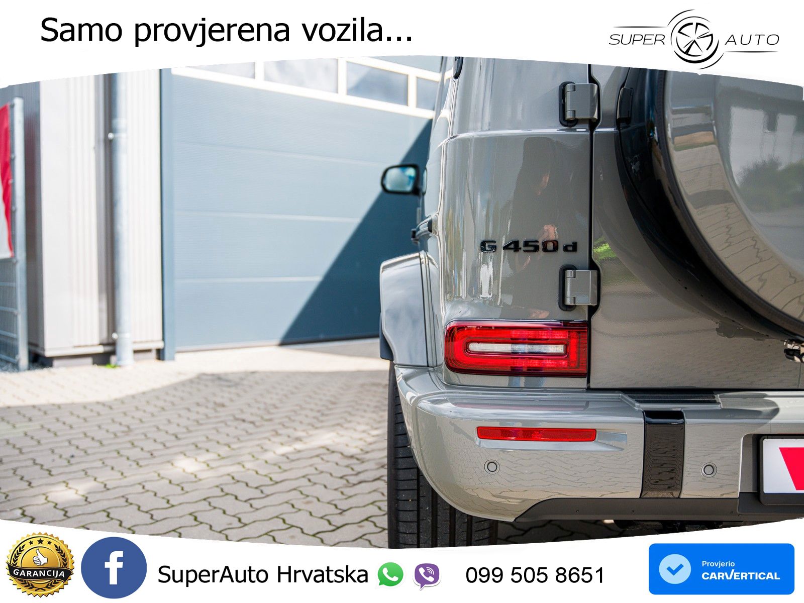 Mercedes G 450d Long (367 KS) 4MATIC 9G-TRONIC Manufaktur ZRAČNI+ACC+GR SJED+360+PANO