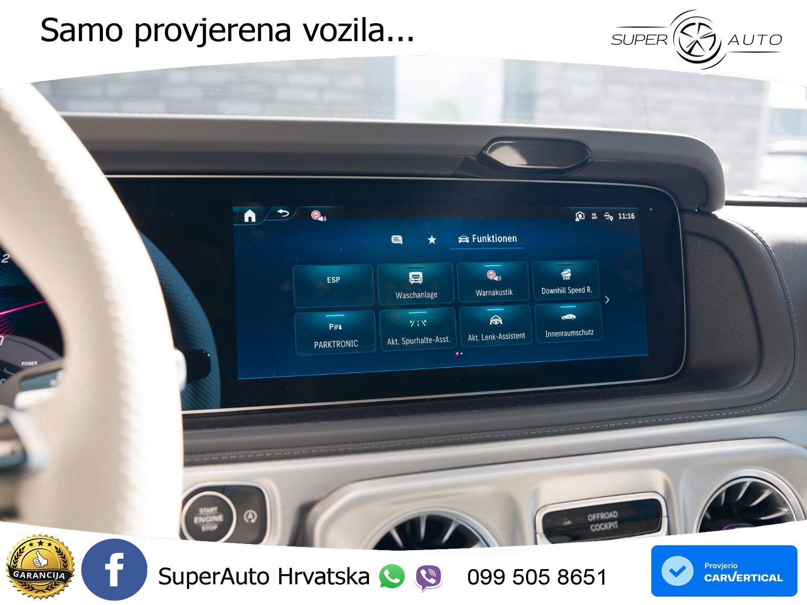 Mercedes G 450d Long (367 KS) 4MATIC 9G-TRONIC Manufaktur ZRAČNI+ACC+GR SJED+360+PANO