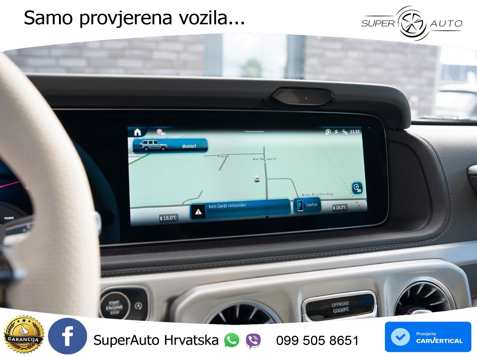 Mercedes G 450d Long (367 KS) 4MATIC 9G-TRONIC Manufaktur ZRAČNI+ACC+GR SJED+360+PANO