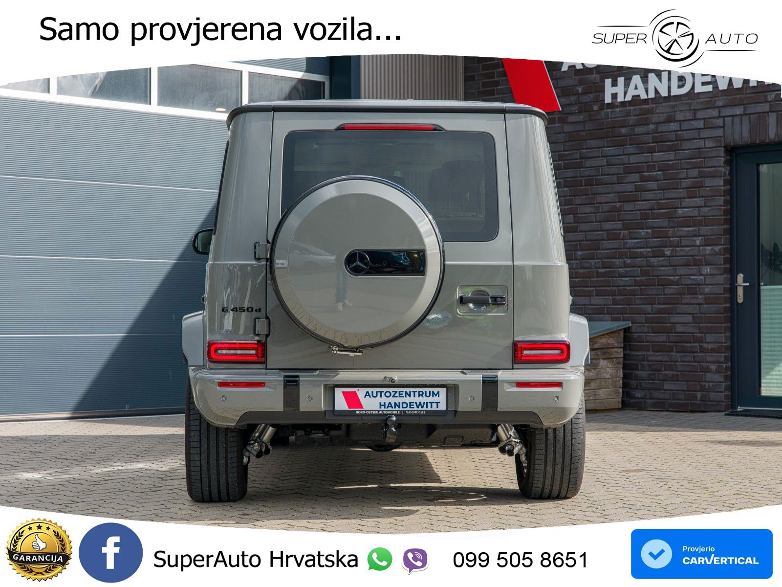 Mercedes G 450d Long (367 KS) 4MATIC 9G-TRONIC Manufaktur ZRAČNI+ACC+GR SJED+360+PANO