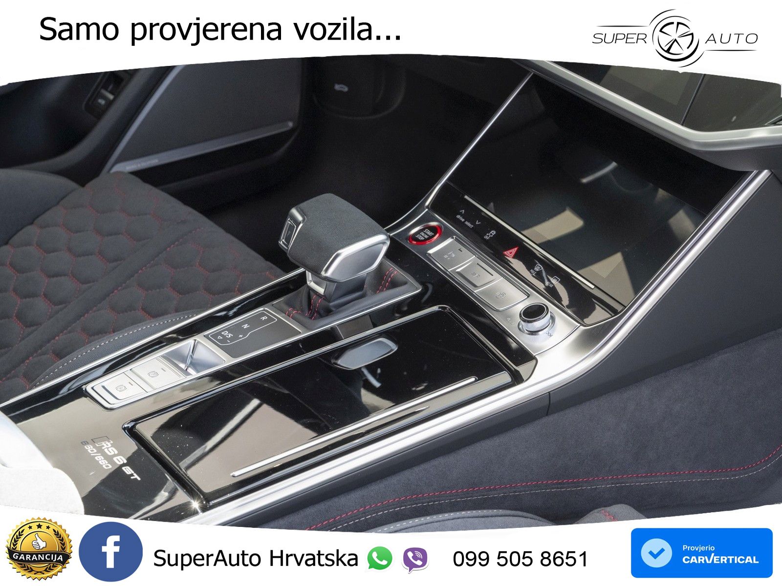 Audi RS6 Avant GT 4.0 TFSI V8 (630 KS) quattro tiptronic ZRAČNI+ACC+4xGR SJED+KAM