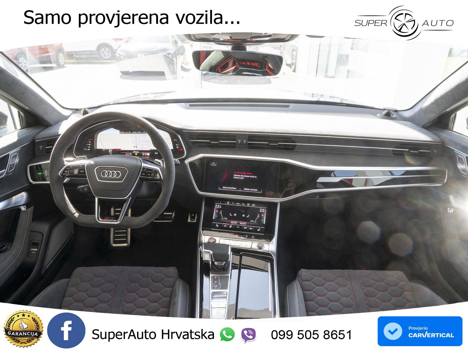 Audi RS6 Avant GT 4.0 TFSI V8 (630 KS) quattro tiptronic ZRAČNI+ACC+4xGR SJED+KAM
