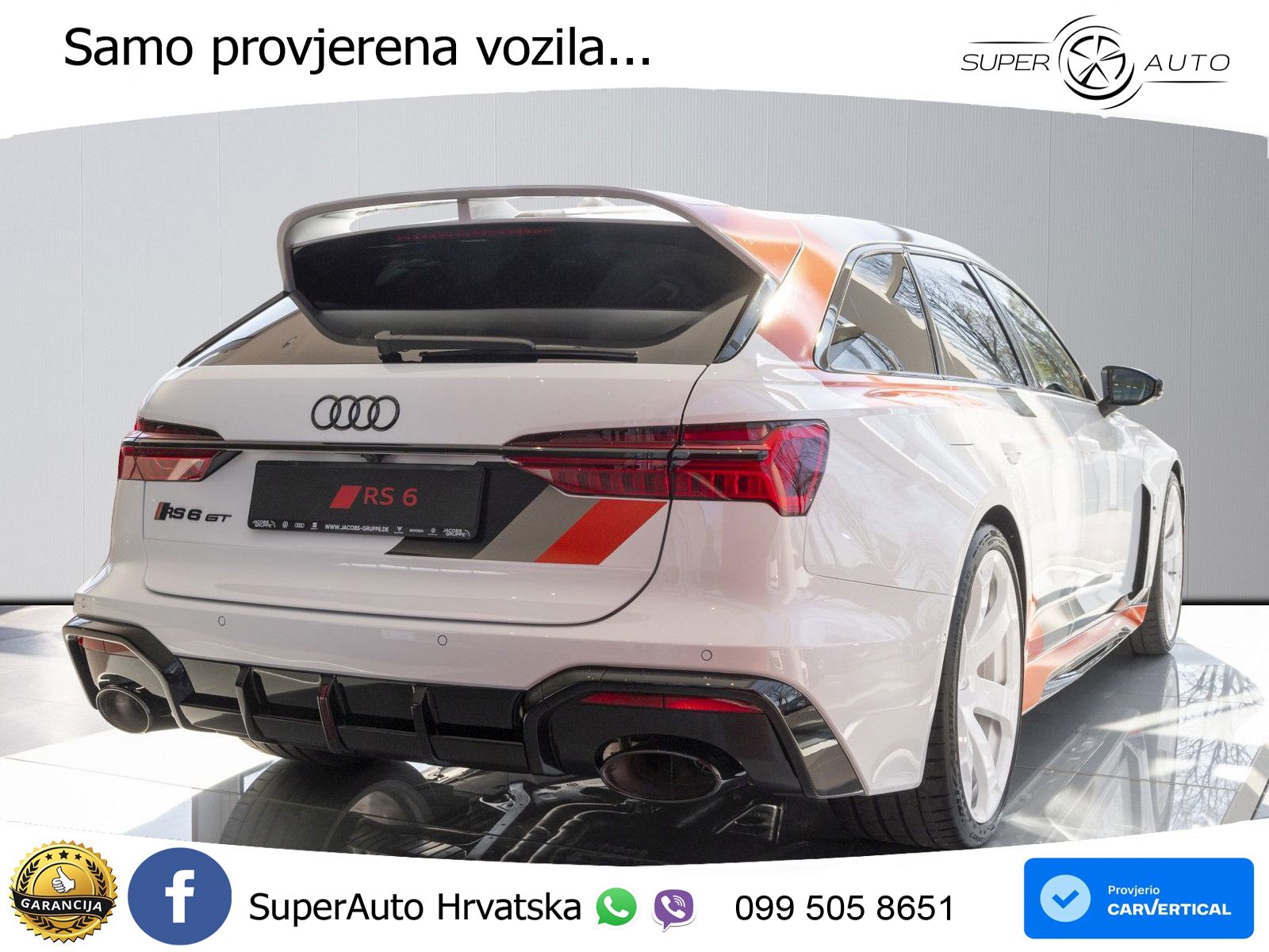 Audi RS6 Avant GT 4.0 TFSI V8 (630 KS) quattro tiptronic ZRAČNI+ACC+4xGR SJED+KAM