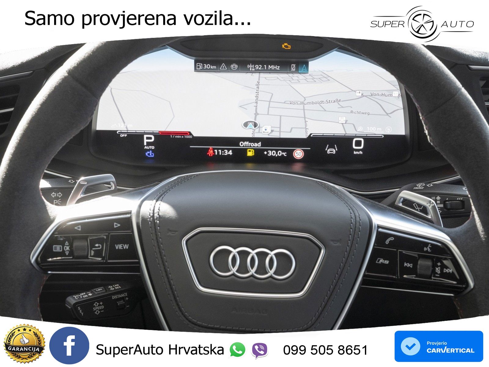 Audi RS6 Avant GT 4.0 TFSI V8 (630 KS) quattro tiptronic ZRAČNI+ACC+4xGR SJED+KAM