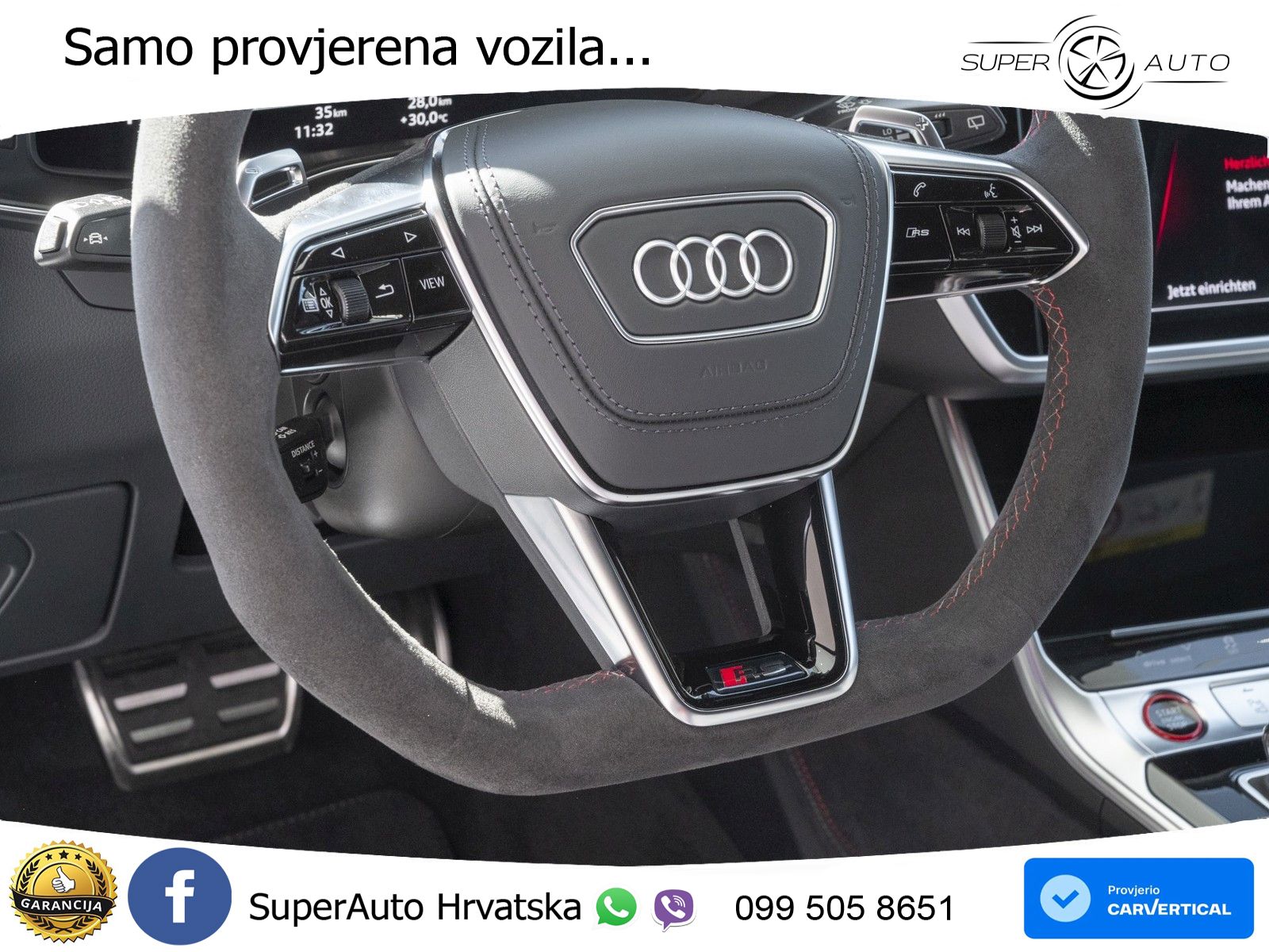 Audi RS6 Avant GT 4.0 TFSI V8 (630 KS) quattro tiptronic ZRAČNI+ACC+4xGR SJED+KAM