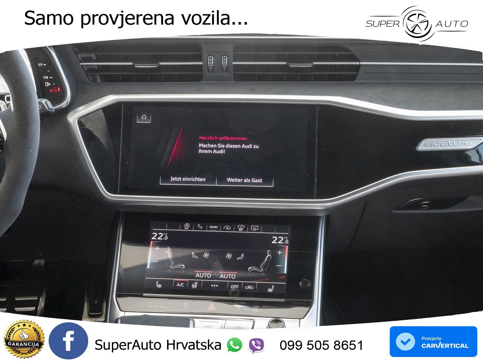Audi RS6 Avant GT 4.0 TFSI V8 (630 KS) quattro tiptronic ZRAČNI+ACC+4xGR SJED+KAM