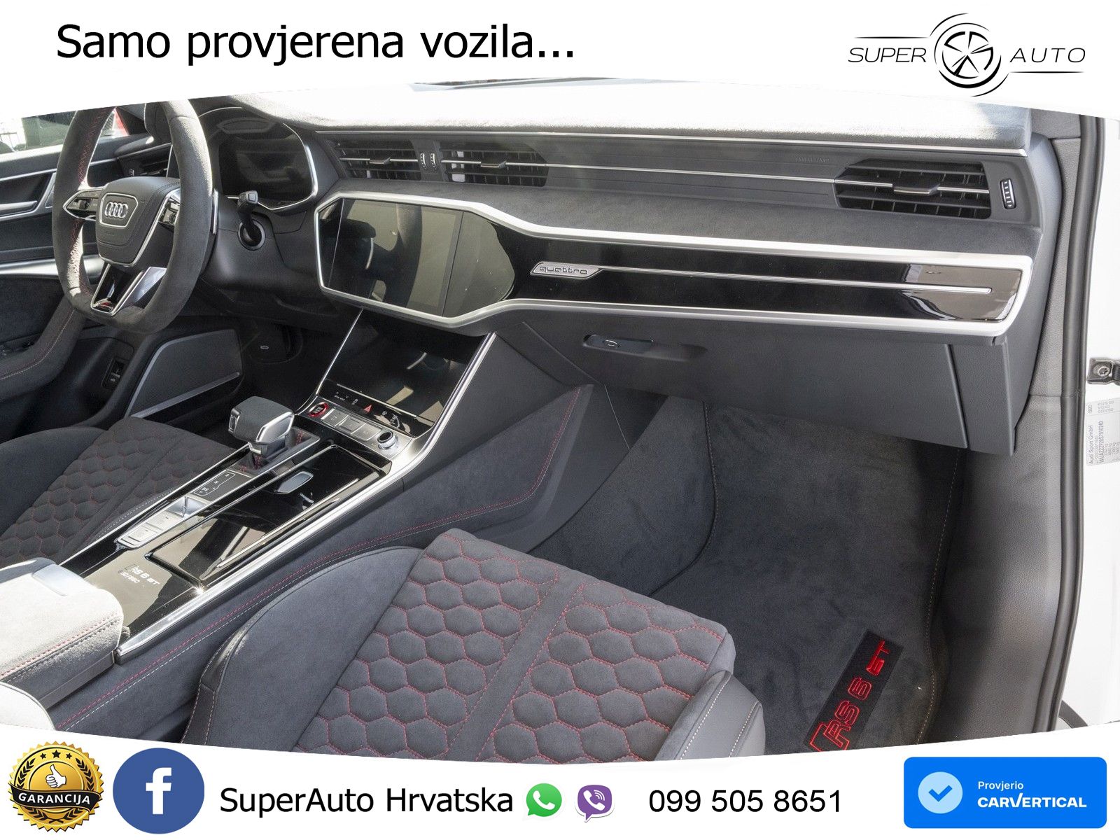 Audi RS6 Avant GT 4.0 TFSI V8 (630 KS) quattro tiptronic ZRAČNI+ACC+4xGR SJED+KAM