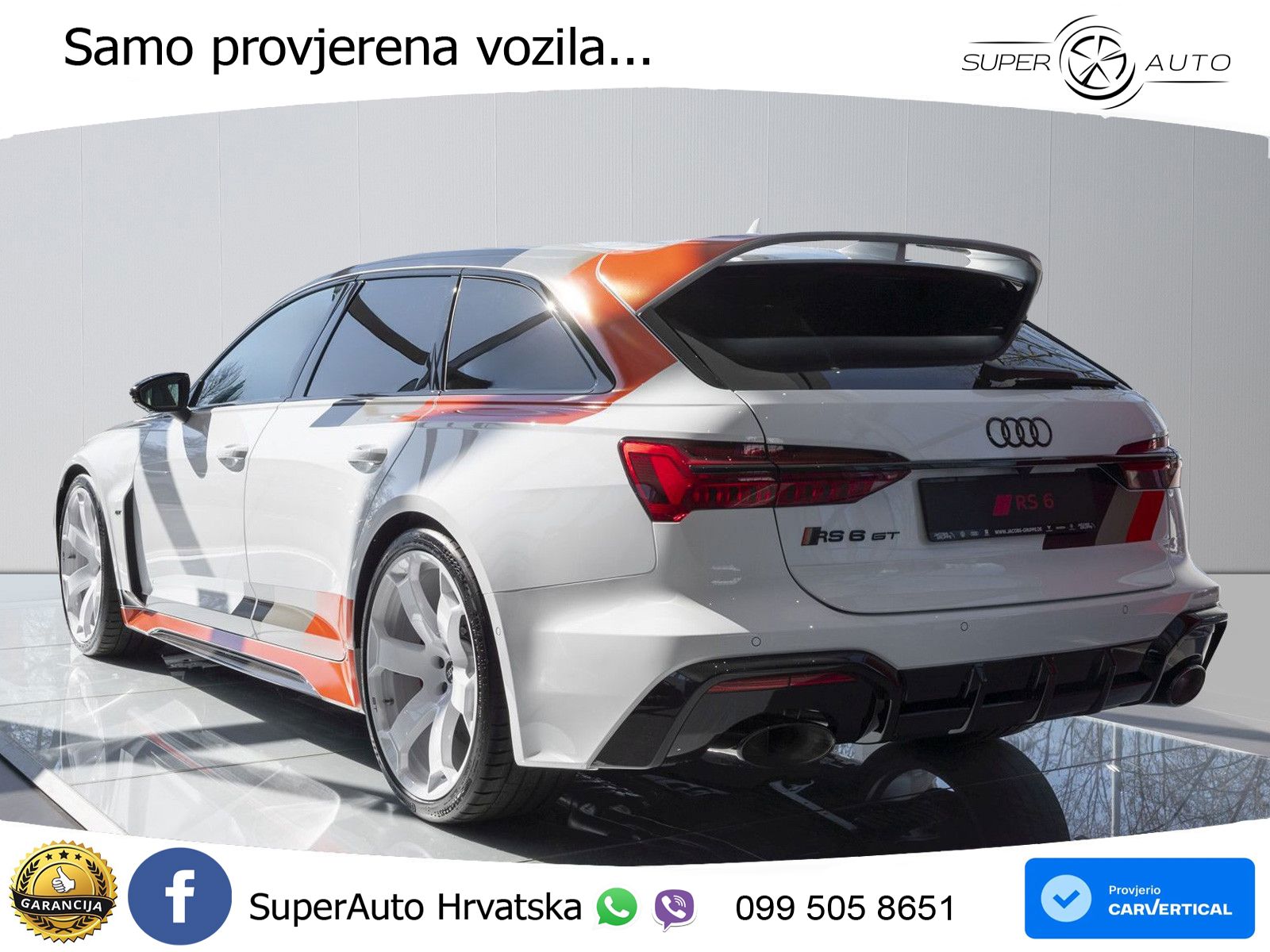 Audi RS6 Avant GT 4.0 TFSI V8 (630 KS) quattro tiptronic ZRAČNI+ACC+4xGR SJED+KAM
