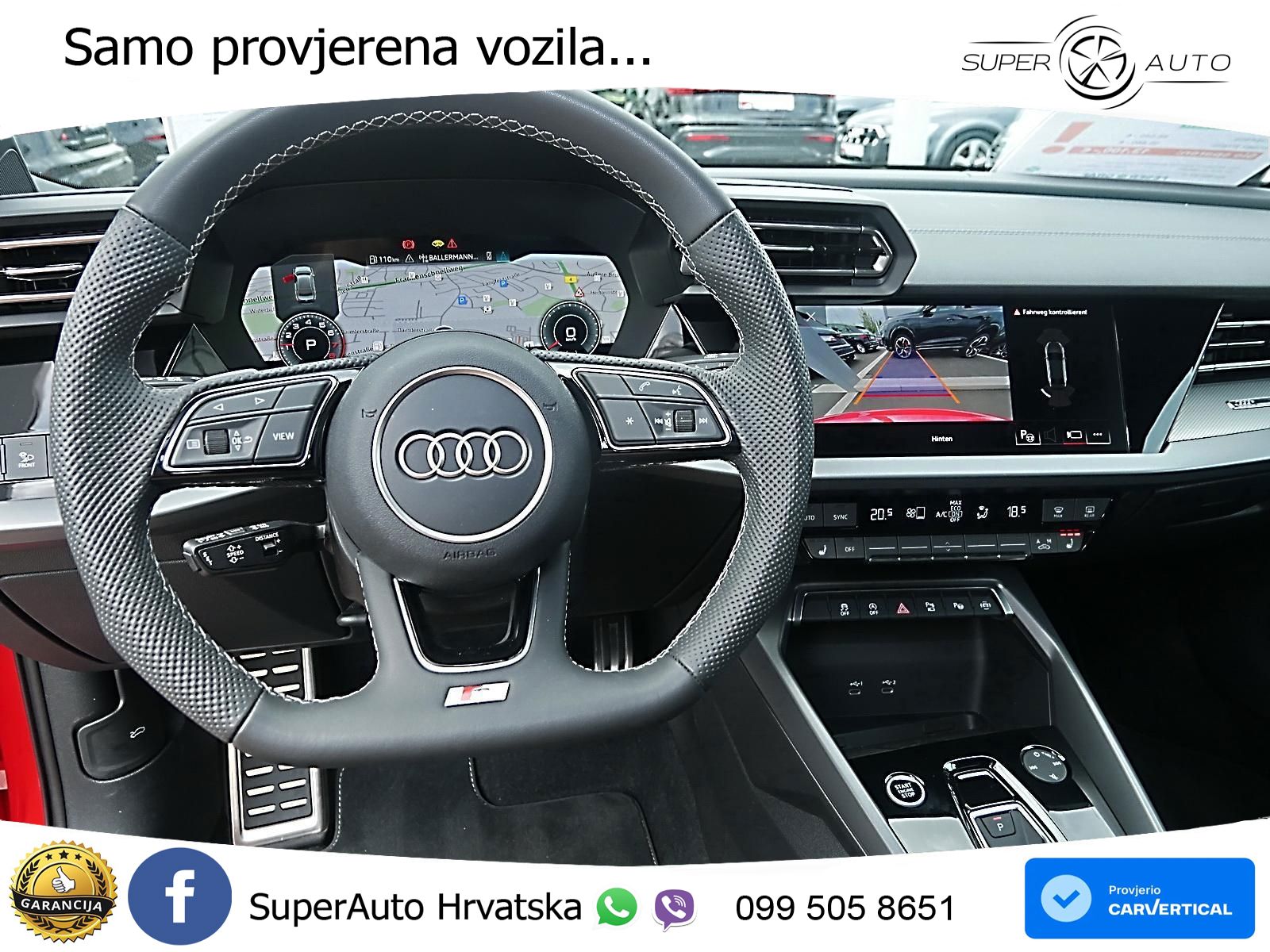 Audi A3 Limuzina 35 TFSI (150 KS) S tronic 2x S line LED+GR SJED+ACC