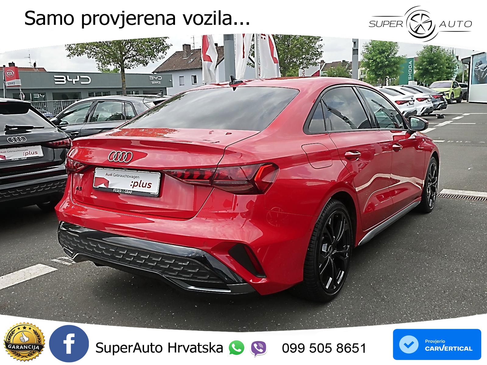 Audi A3 Limuzina 35 TFSI (150 KS) S tronic 2x S line LED+GR SJED+ACC