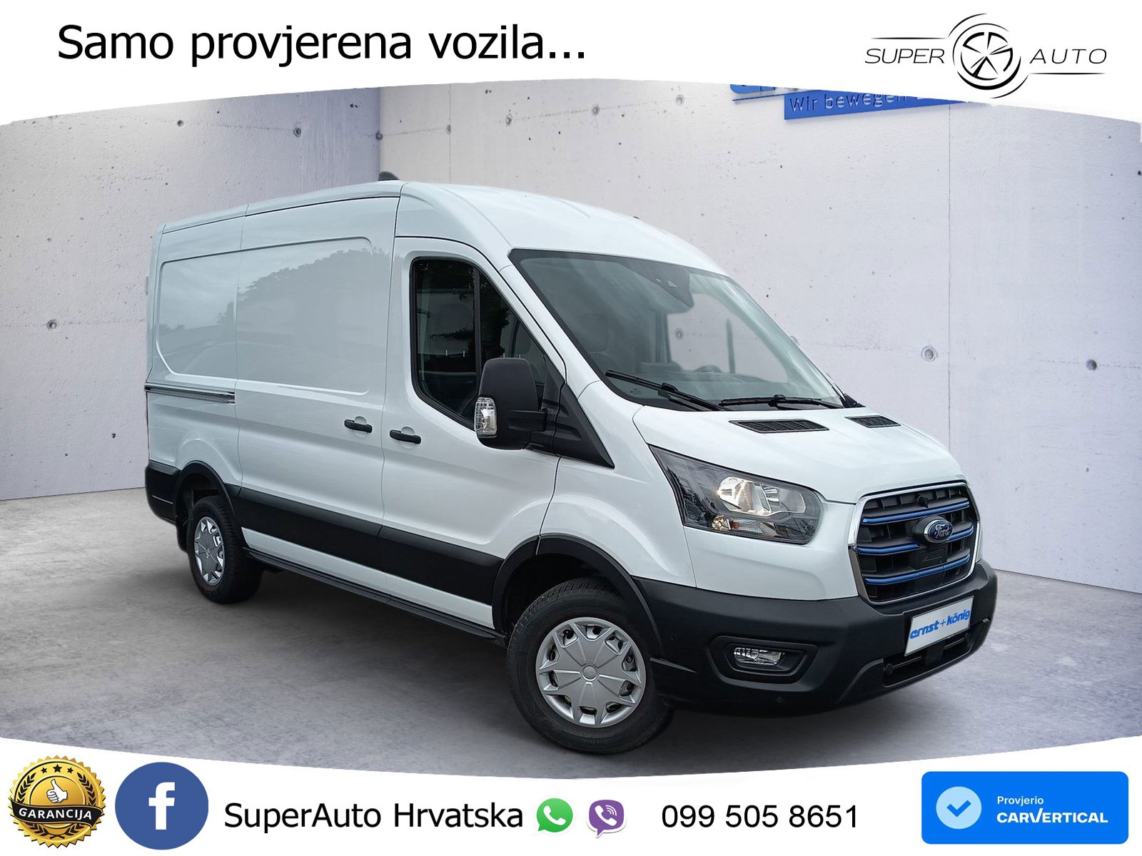 Ford E-Transit Kastenwagen 350 L2H2 68kWh Lkw HA Tren 184 KS