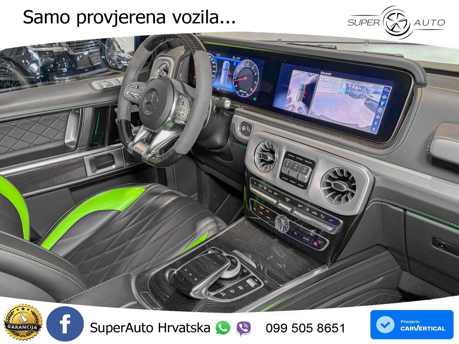 Mercedes AMG G 63 Long V8 (585 KS) 4MATIC 9G-TRONIC AMG SPEEDSHIFT TCT Manufaktur ZRAČNI+ACC+GR SJED+360+PANO