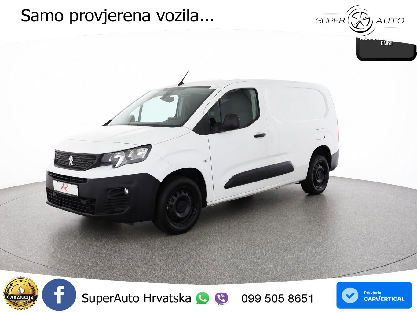Peugeot Partner 1.5 BlueHDi KASTEN 3 SITZE,KLIMA,SITZHZ 102 KS