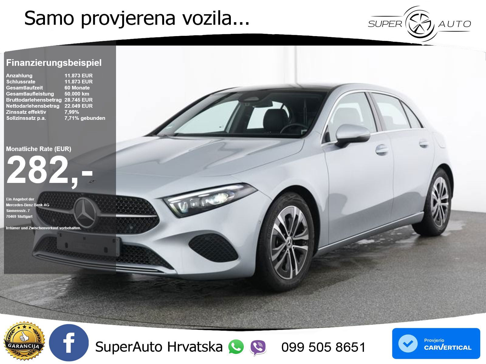 Mercedes-Benz A 220d 8G-DCT LED+GR SJED+ACC