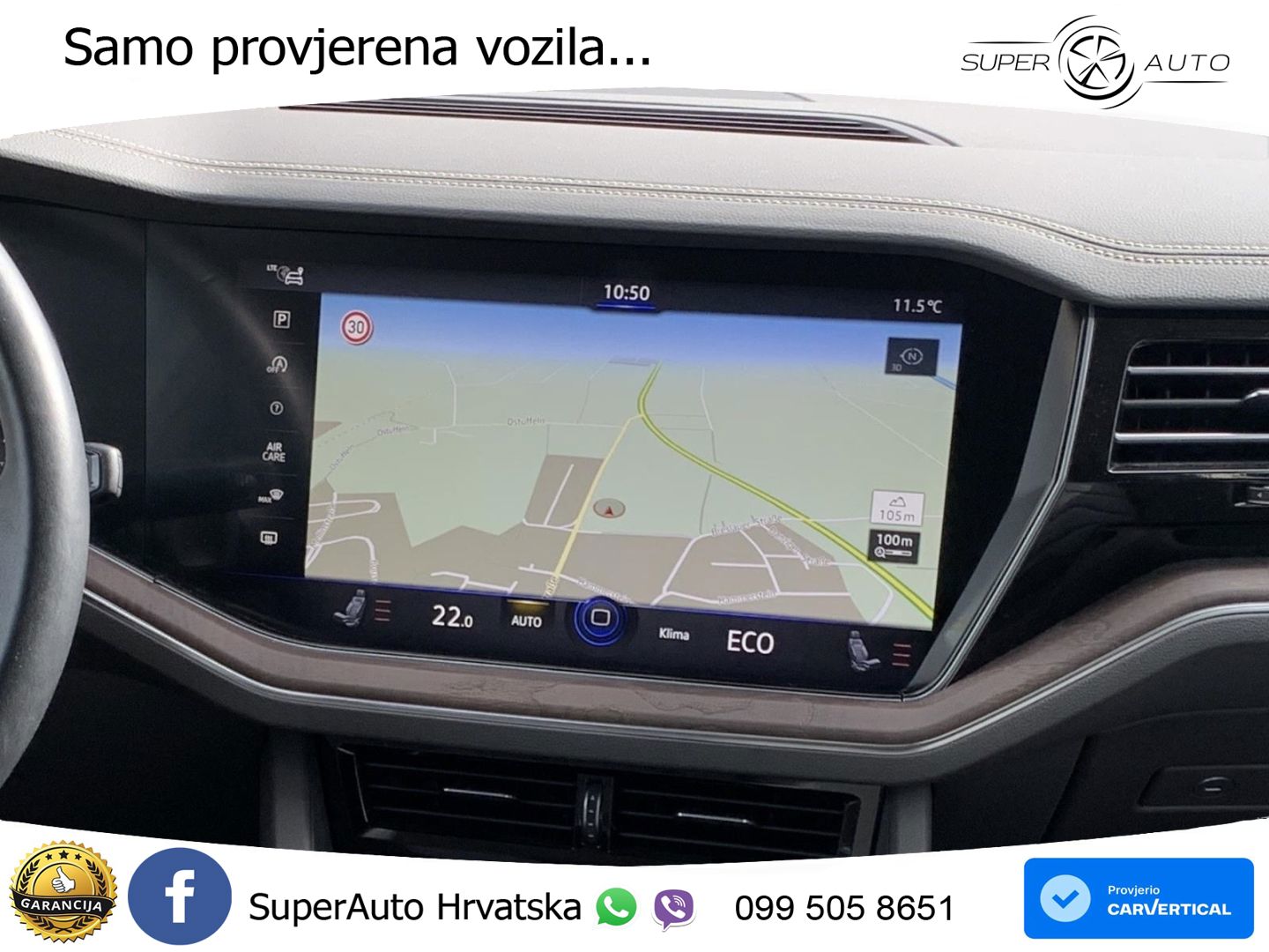 Volkswagen Touareg 3.0 V6 TDI (286 KS) 4MOTION Tiptronic R-Line ZRAČNI+ACC+4xGR SJED+KAM