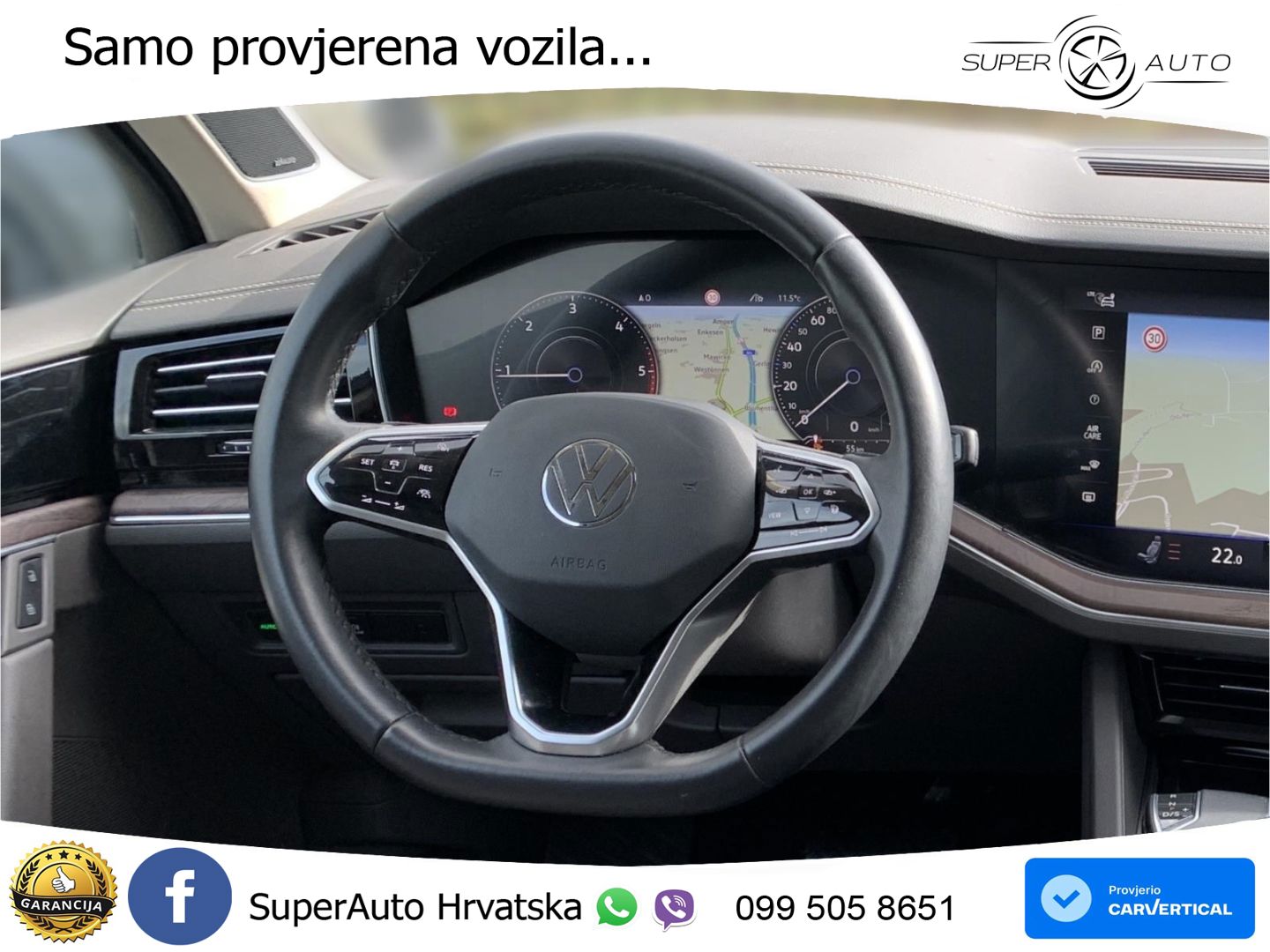 Volkswagen Touareg 3.0 V6 TDI (286 KS) 4MOTION Tiptronic R-Line ZRAČNI+ACC+4xGR SJED+KAM
