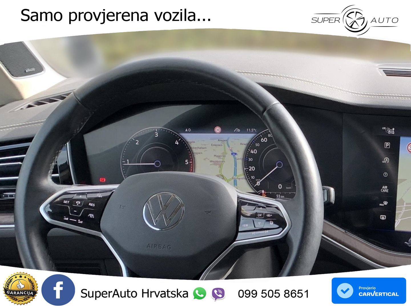 Volkswagen Touareg 3.0 V6 TDI (286 KS) 4MOTION Tiptronic R-Line ZRAČNI+ACC+4xGR SJED+KAM