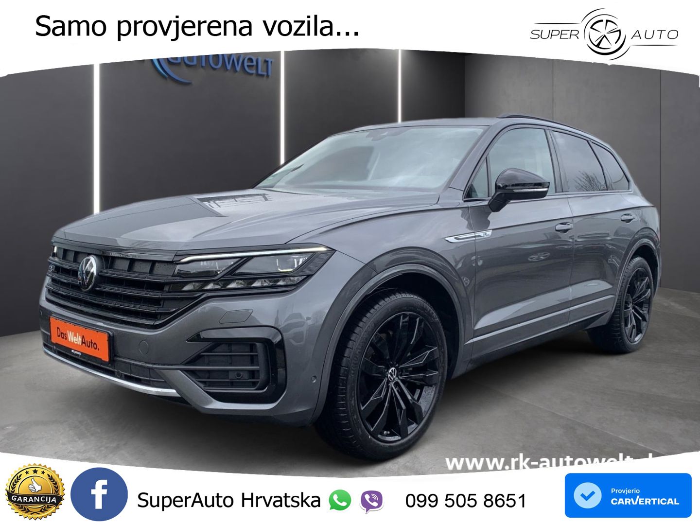 Volkswagen Touareg 3.0 V6 TDI (286 KS) 4MOTION Tiptronic R-Line ZRAČNI+ACC+4xGR SJED+KAM