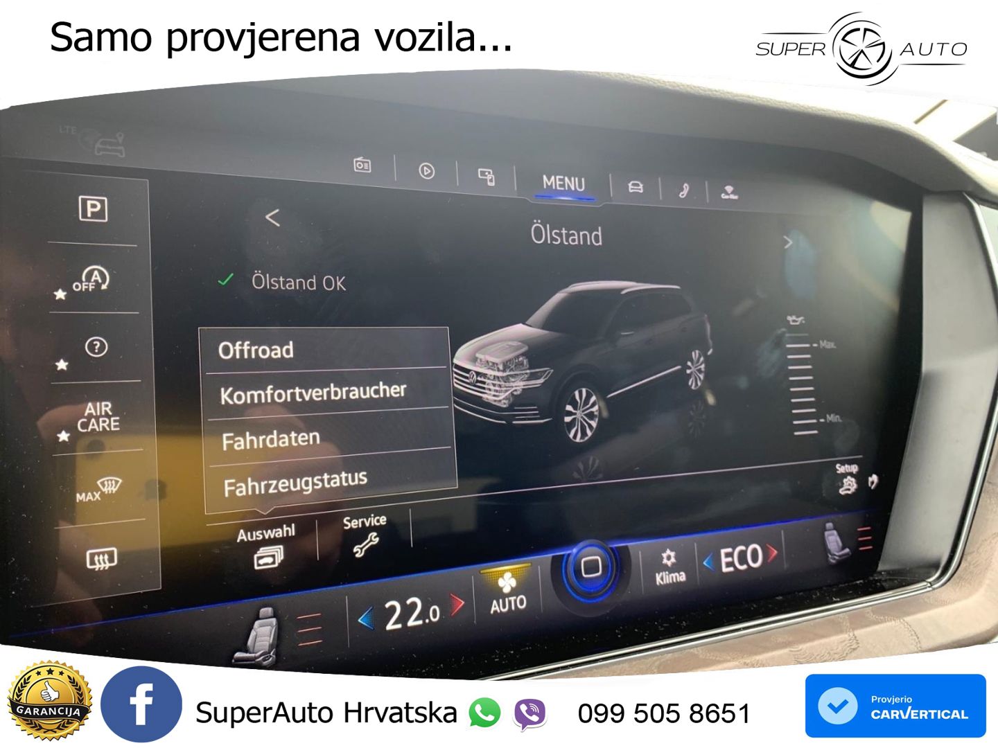 Volkswagen Touareg 3.0 V6 TDI (286 KS) 4MOTION Tiptronic R-Line ZRAČNI+ACC+4xGR SJED+KAM