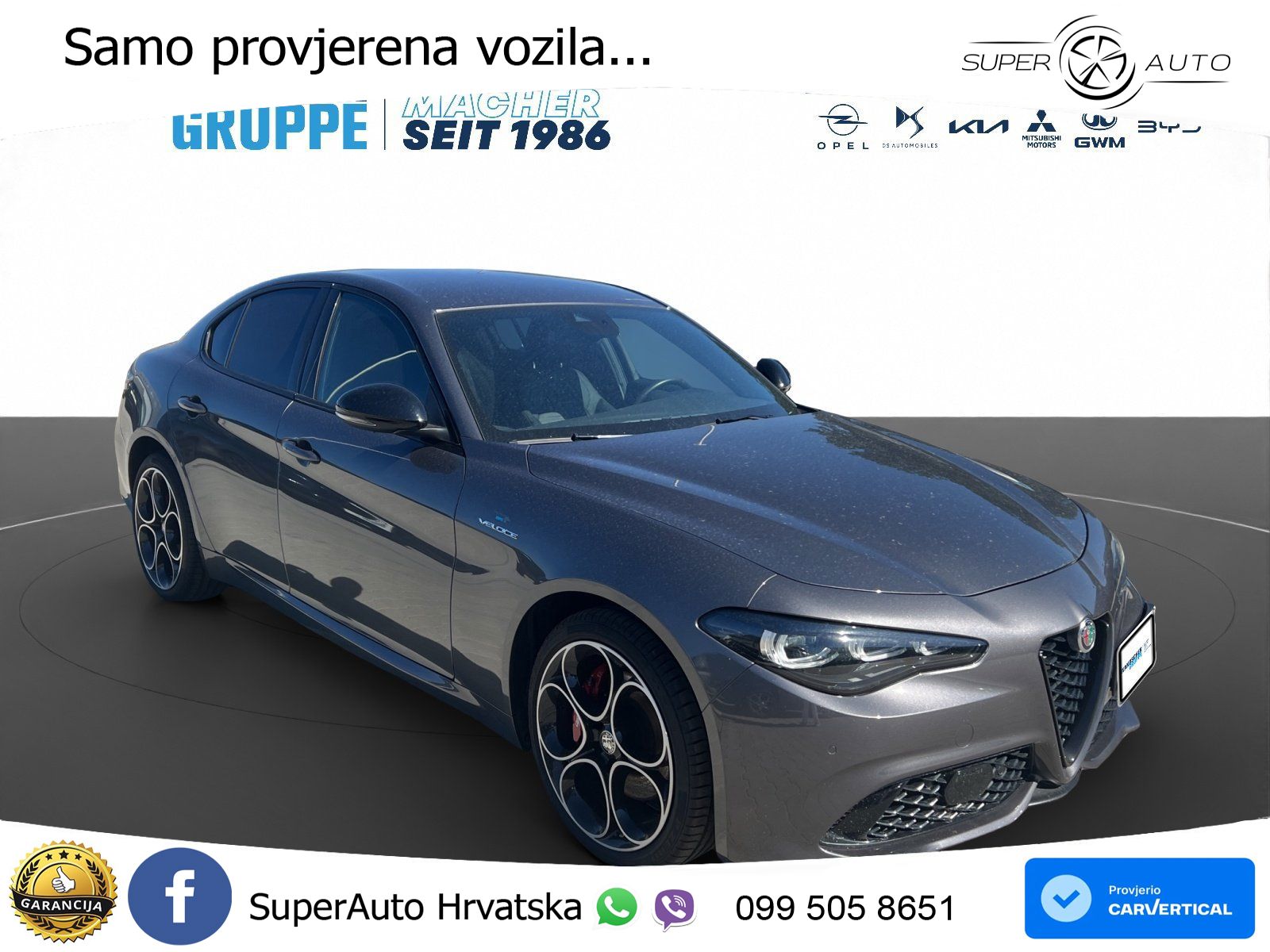 Alfa Romeo Giulia 2.0 Turbo (280 KS) AWD Automatic LED+GR SJED+ACC
