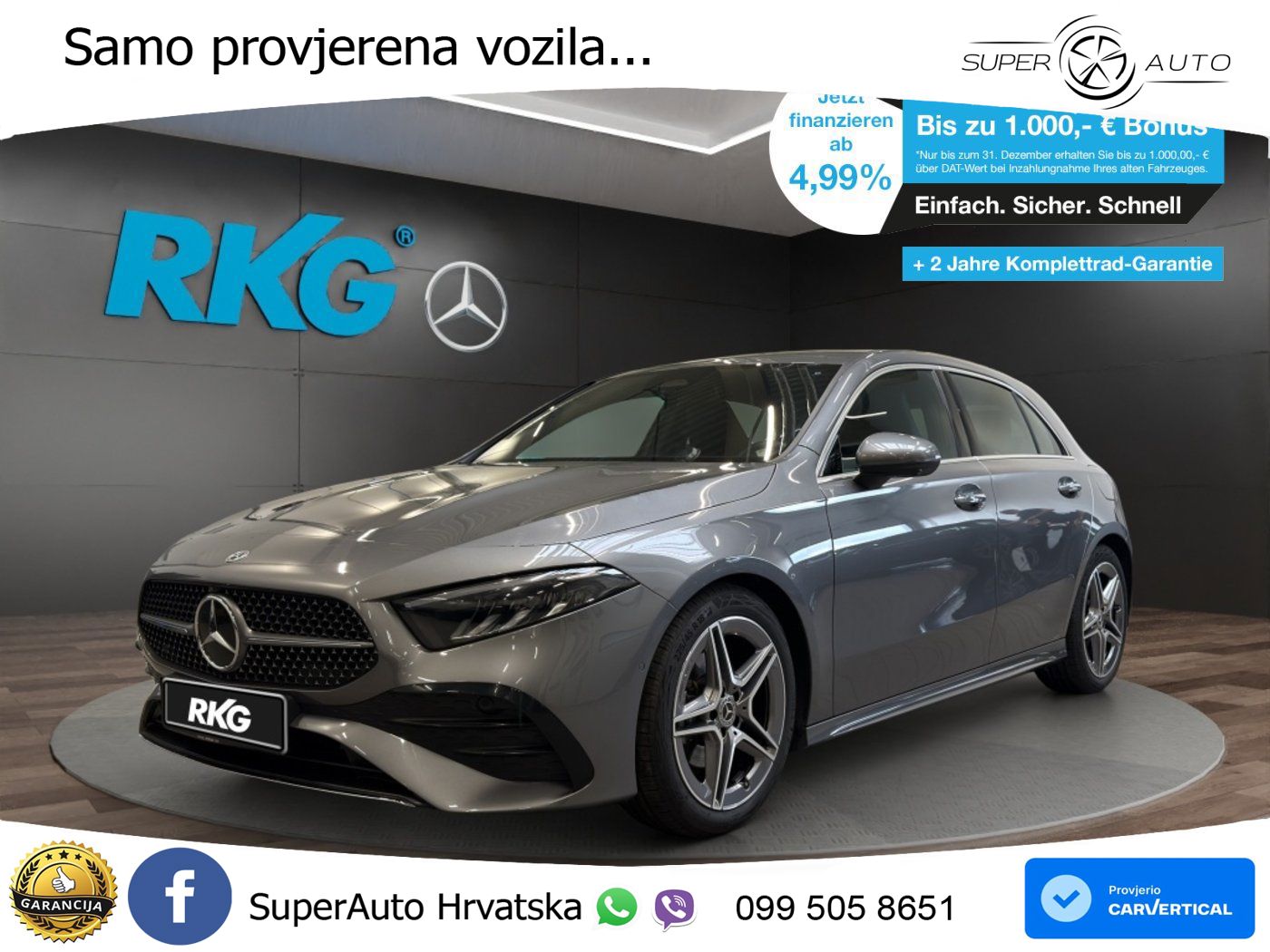 Mercedes-Benz A 180 7G-DCT AMG LED+GR SJED+ACC