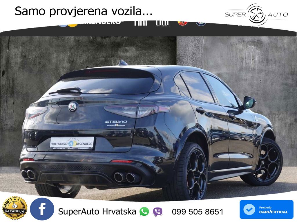 Alfa Romeo Stelvio Quadrifoglio 2.9 V6 Bi-Turbo (520 KS) Q4 Automatic LED+GR SJED+ACC