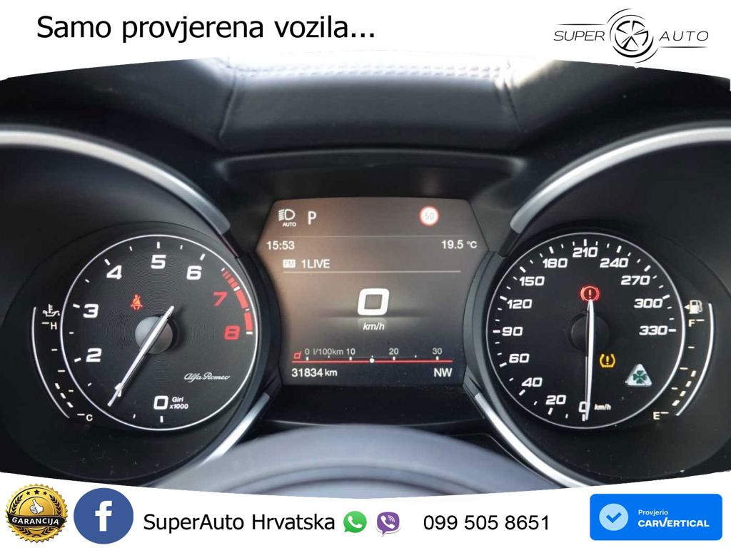 Alfa Romeo Stelvio Quadrifoglio 2.9 V6 Bi-Turbo (520 KS) Q4 Automatic LED+GR SJED+ACC